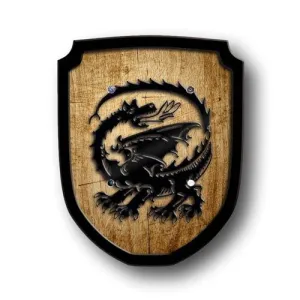 Challenge and Fun, Inc. Wooden Play Knight's Shield (Dragon)