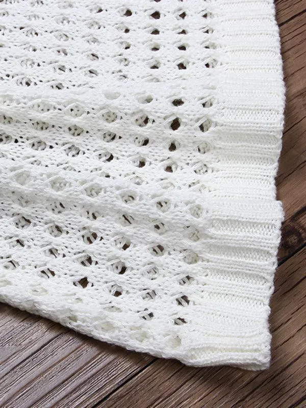 Chic Lace Knit Mini Summer Dress for Women