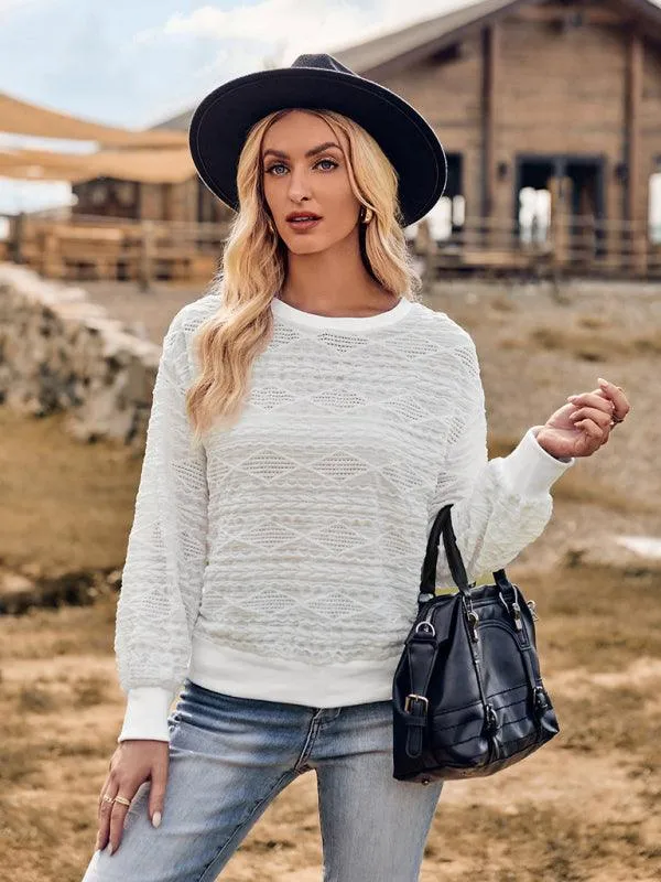 Chic Ribbed Knit Top with Refined Accents