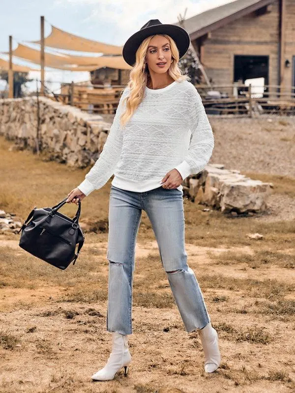 Chic Ribbed Knit Top with Refined Accents