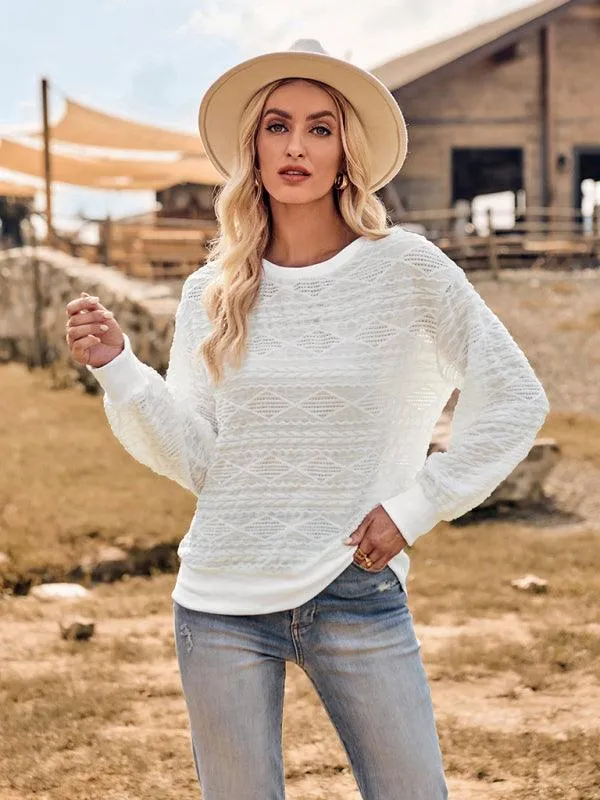 Chic Ribbed Knit Top with Refined Accents