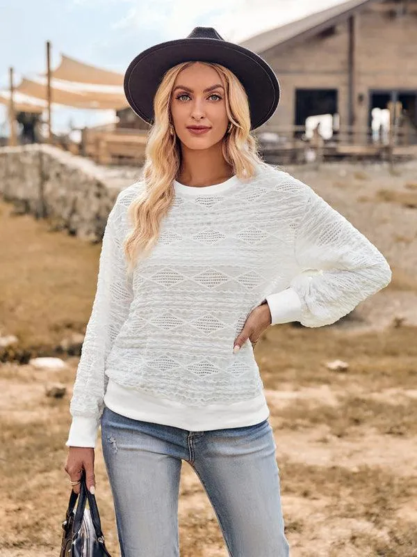 Chic Ribbed Knit Top with Refined Accents