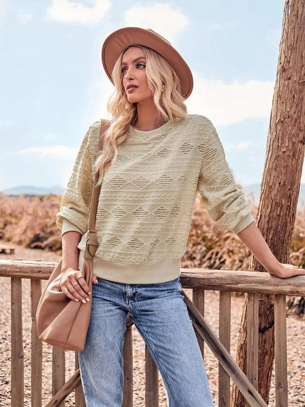 Chic Ribbed Knit Top with Refined Accents