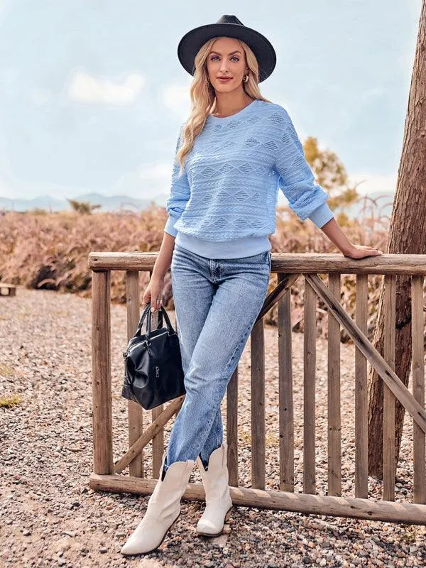 Chic Ribbed Knit Top with Refined Accents