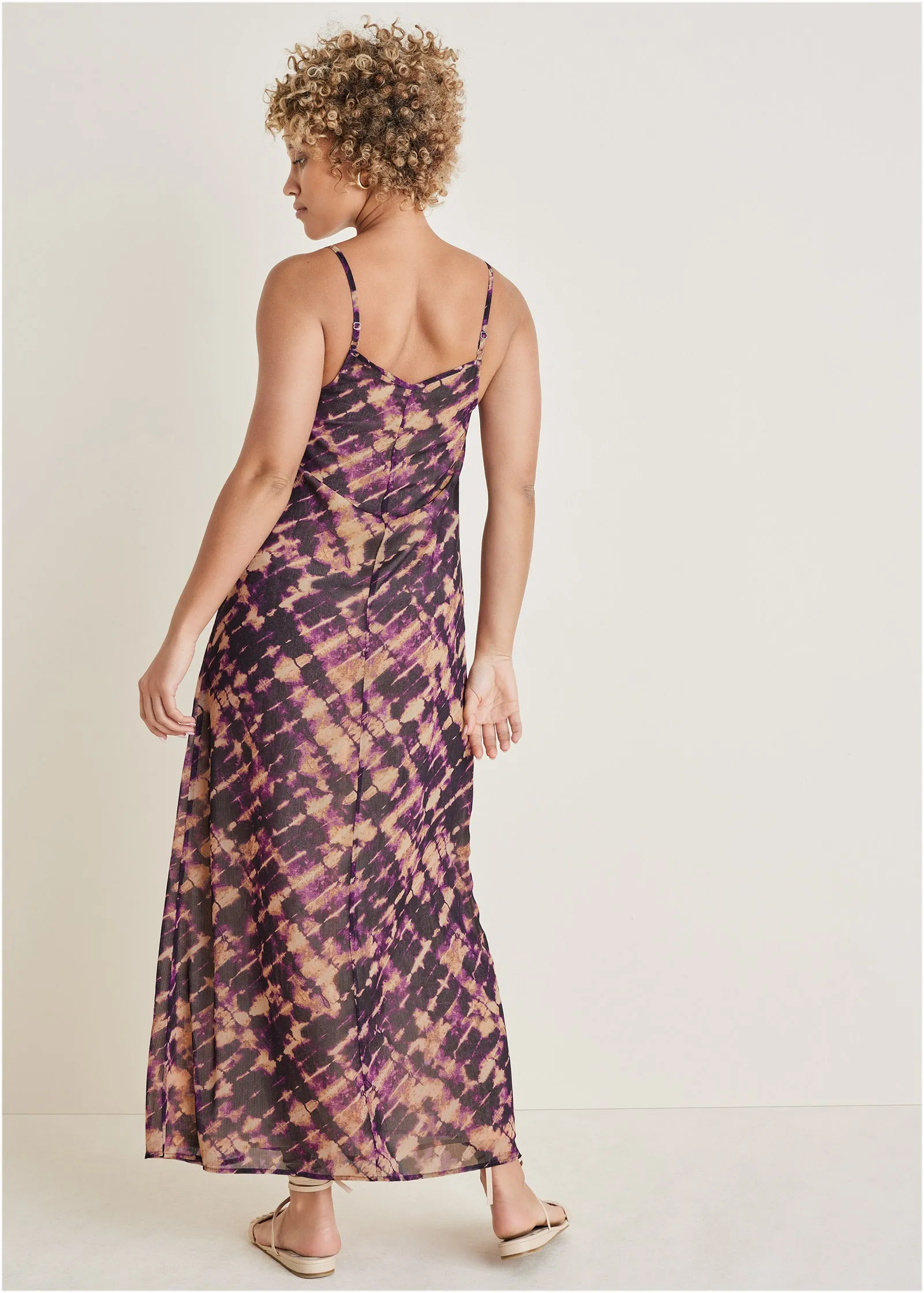 Chiffon Maxi Dress - Desert Tie Dye