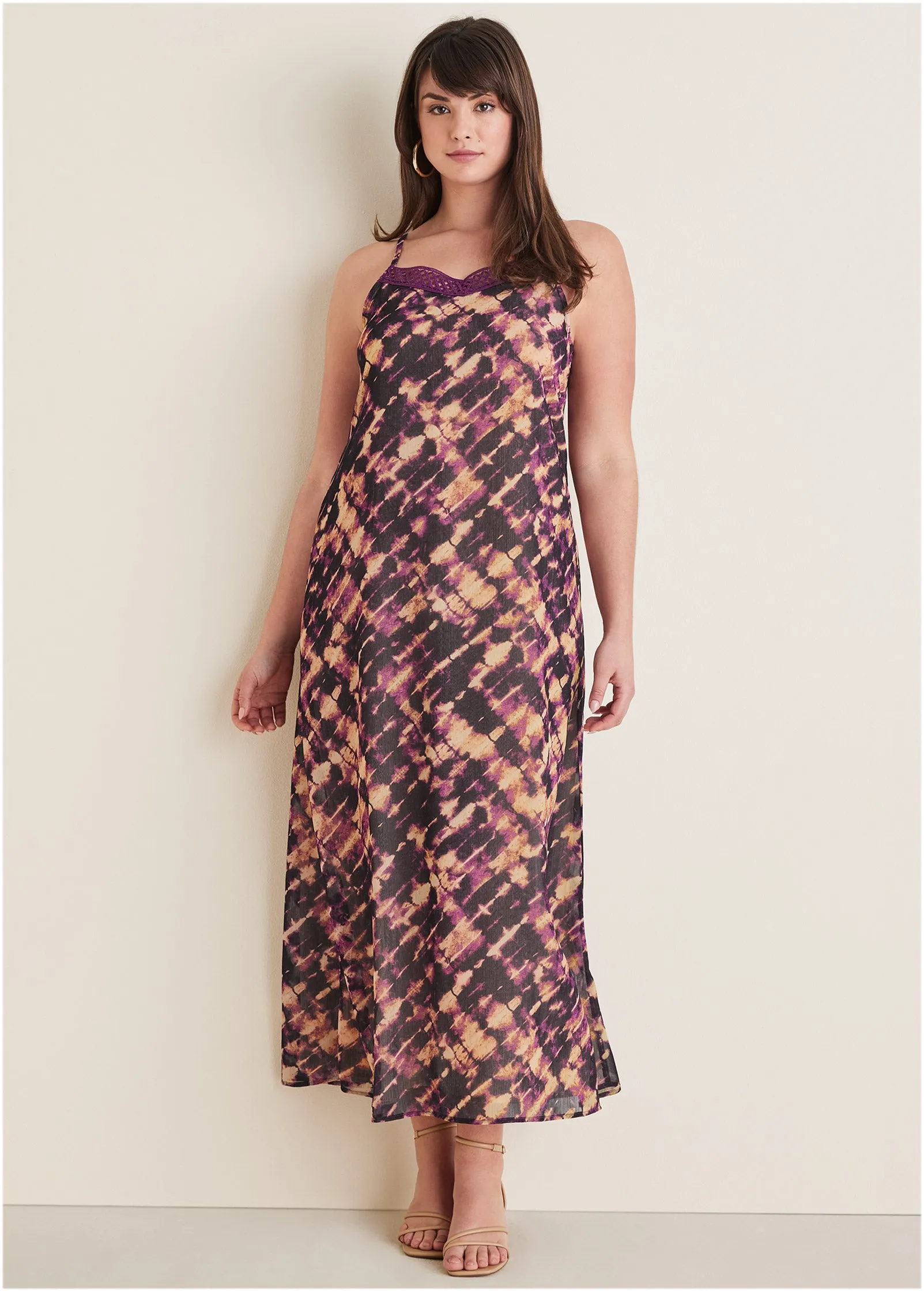 Chiffon Maxi Dress - Desert Tie Dye