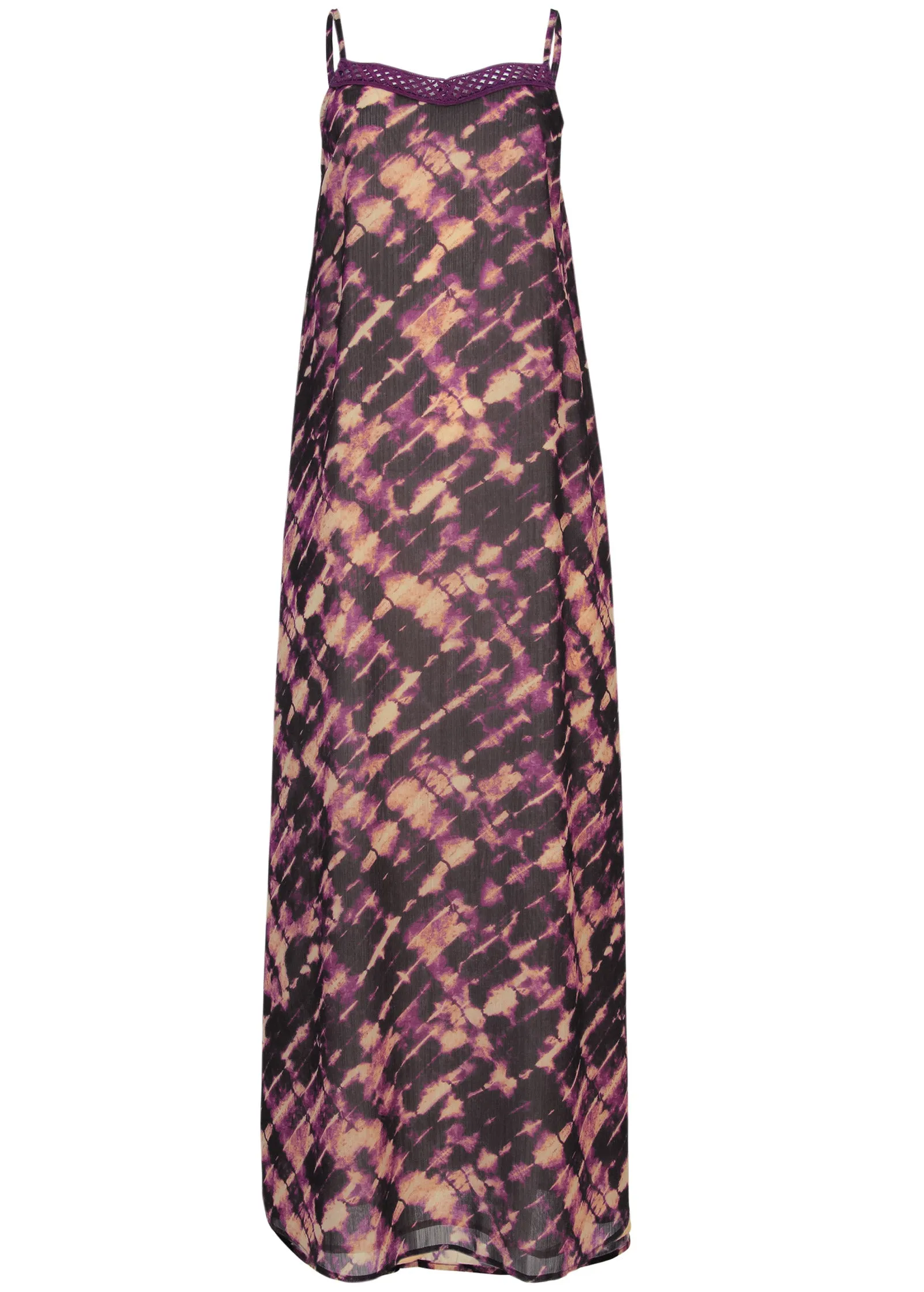 Chiffon Maxi Dress - Desert Tie Dye