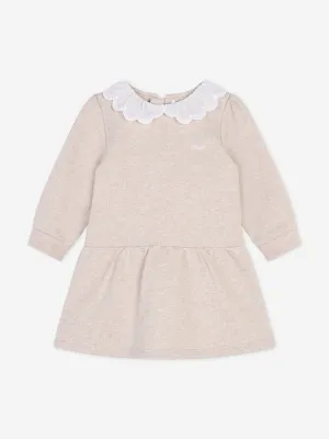 Chloé Baby Girls Fleece Dress in Beige