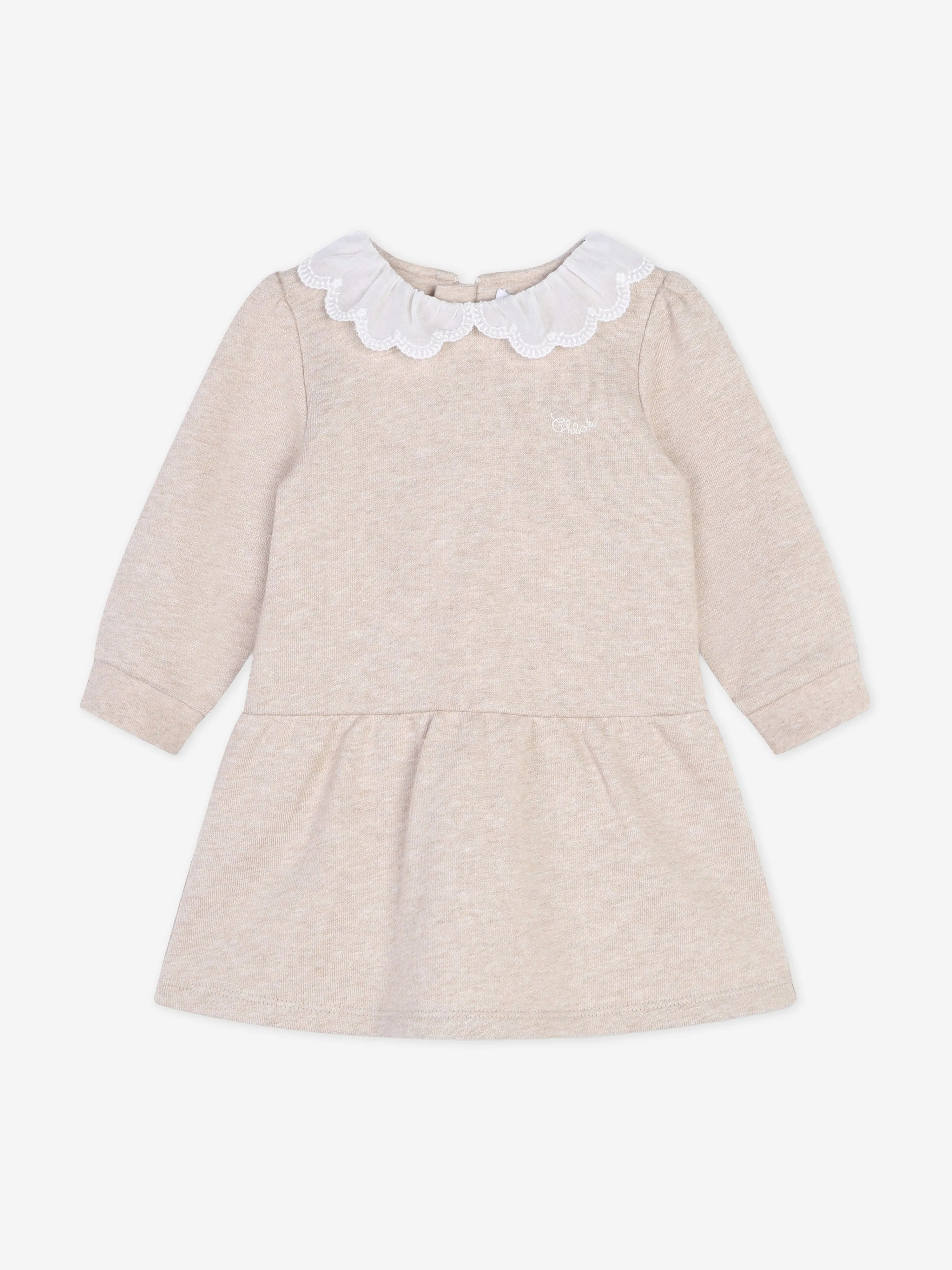 Chloé Baby Girls Fleece Dress in Beige