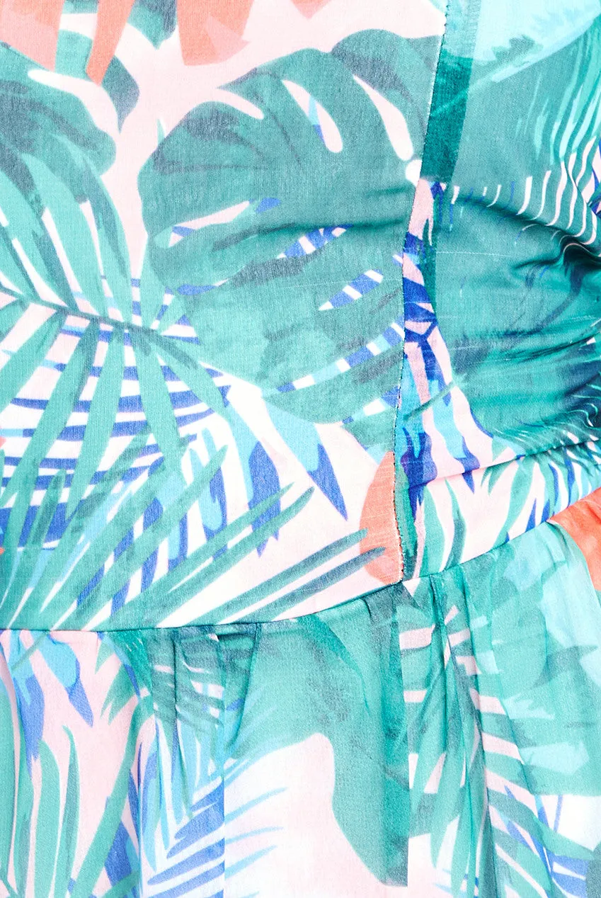 City Goddess Boobtube Printed Maxi Dress