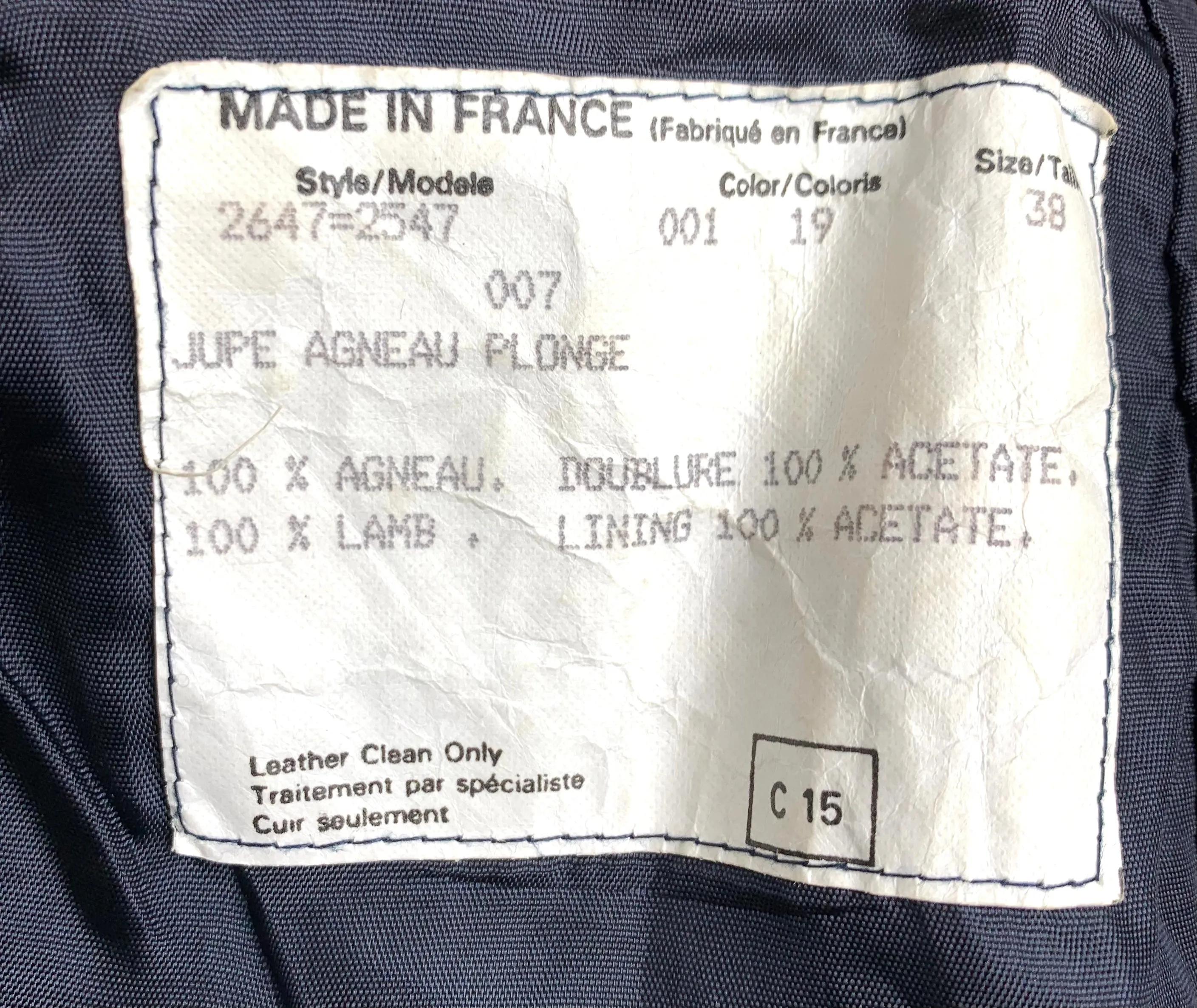 Claude Montana for Idéal-Cuir Rare Late '70s Midnight Blue Lambskin Leather Strapless Mini Dress