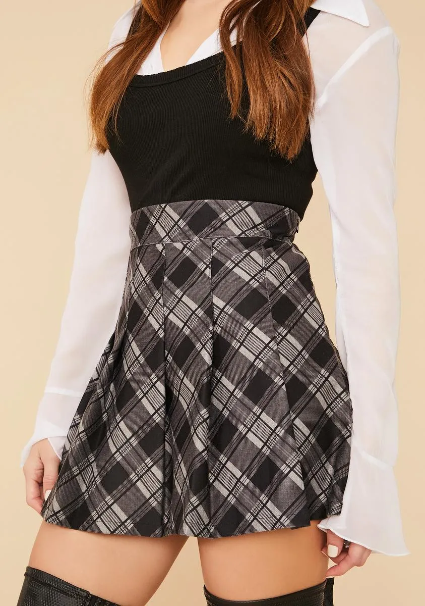 Collegiate Cutie Plaid Mini Skirt