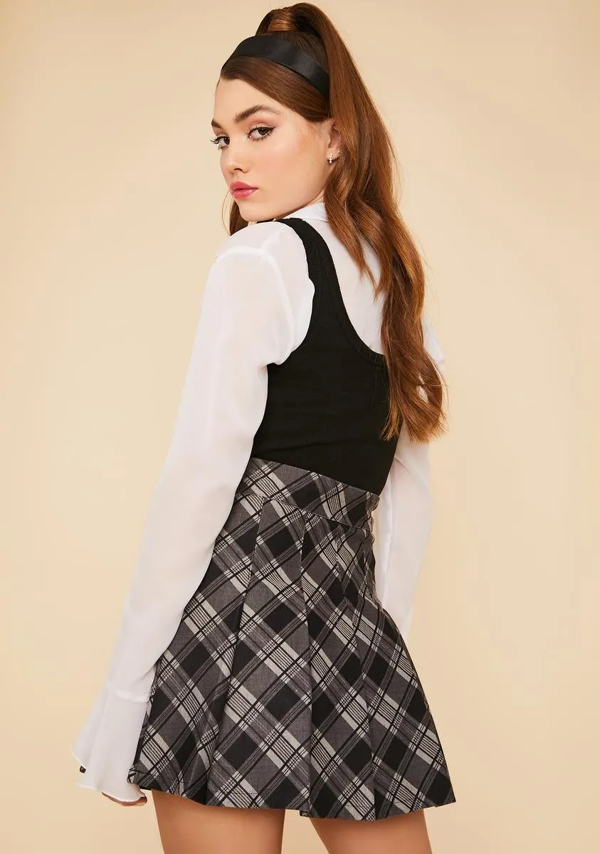 Collegiate Cutie Plaid Mini Skirt