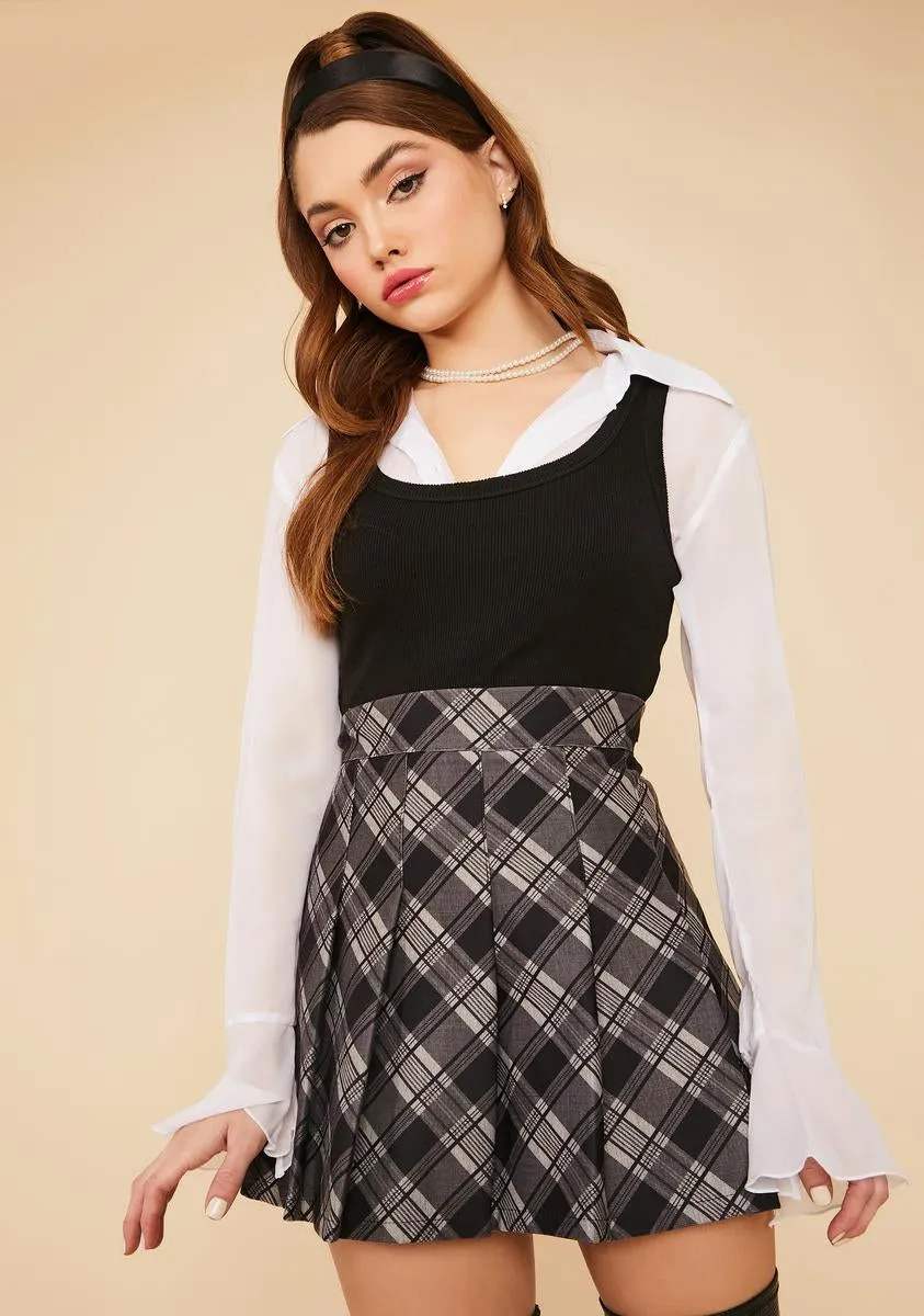 Collegiate Cutie Plaid Mini Skirt