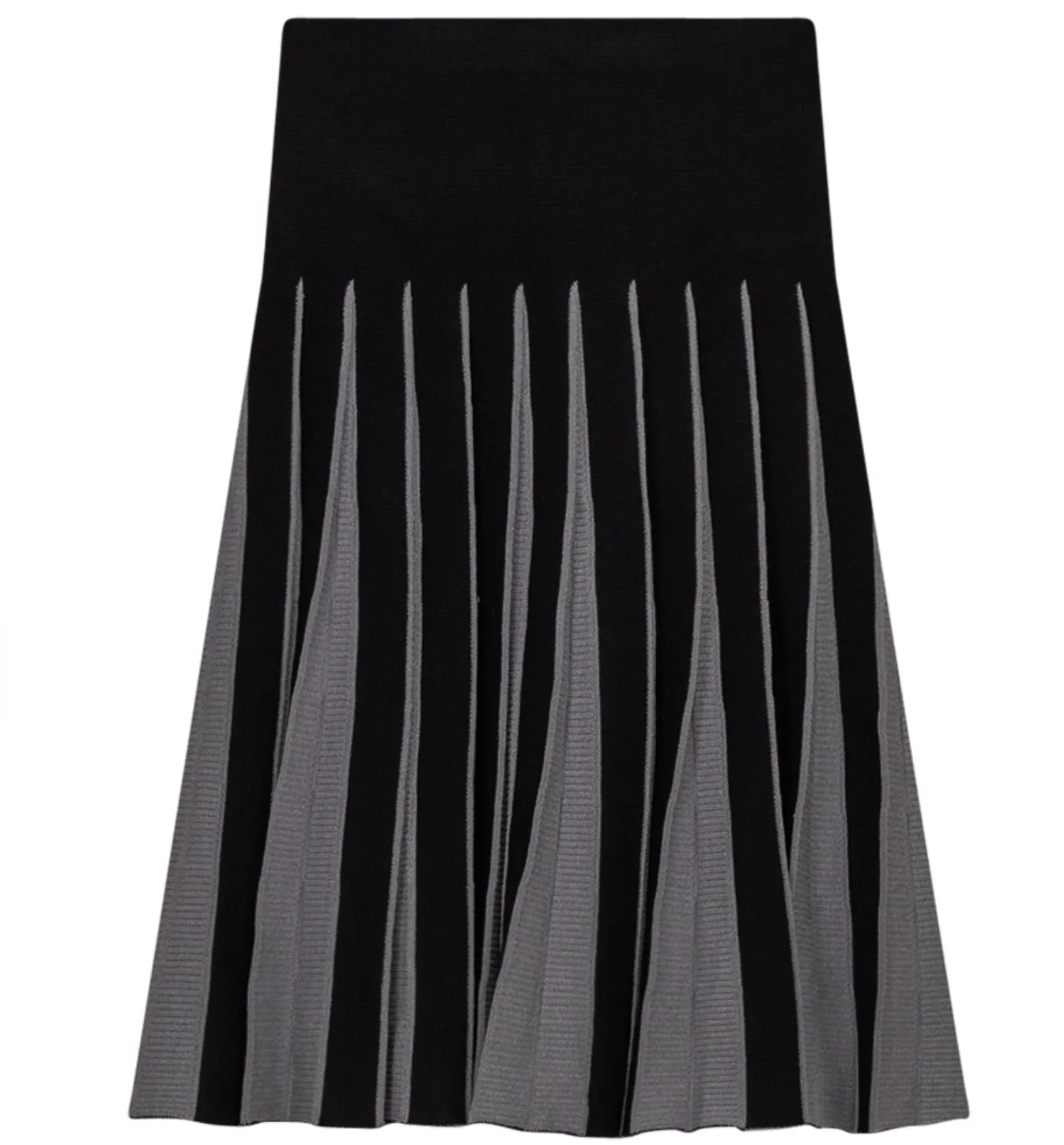 Contrast Pleated Skirt