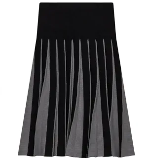 Contrast Pleated Skirt