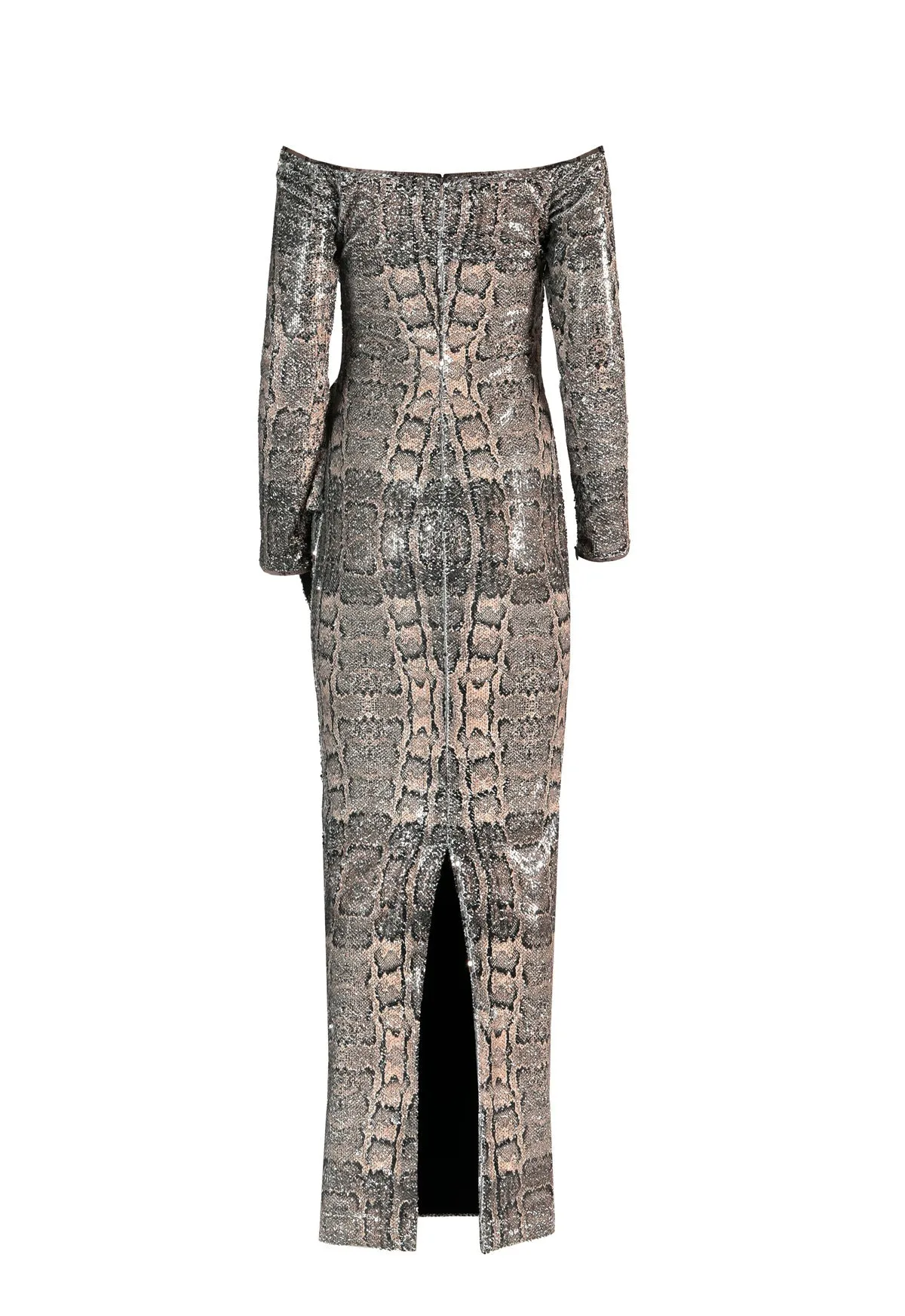 Corseted snakeskin dress