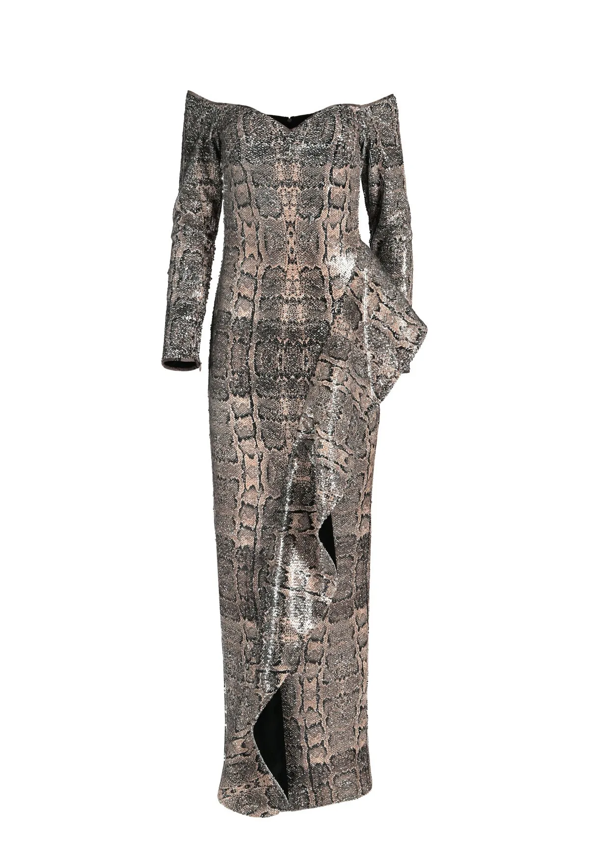 Corseted snakeskin dress
