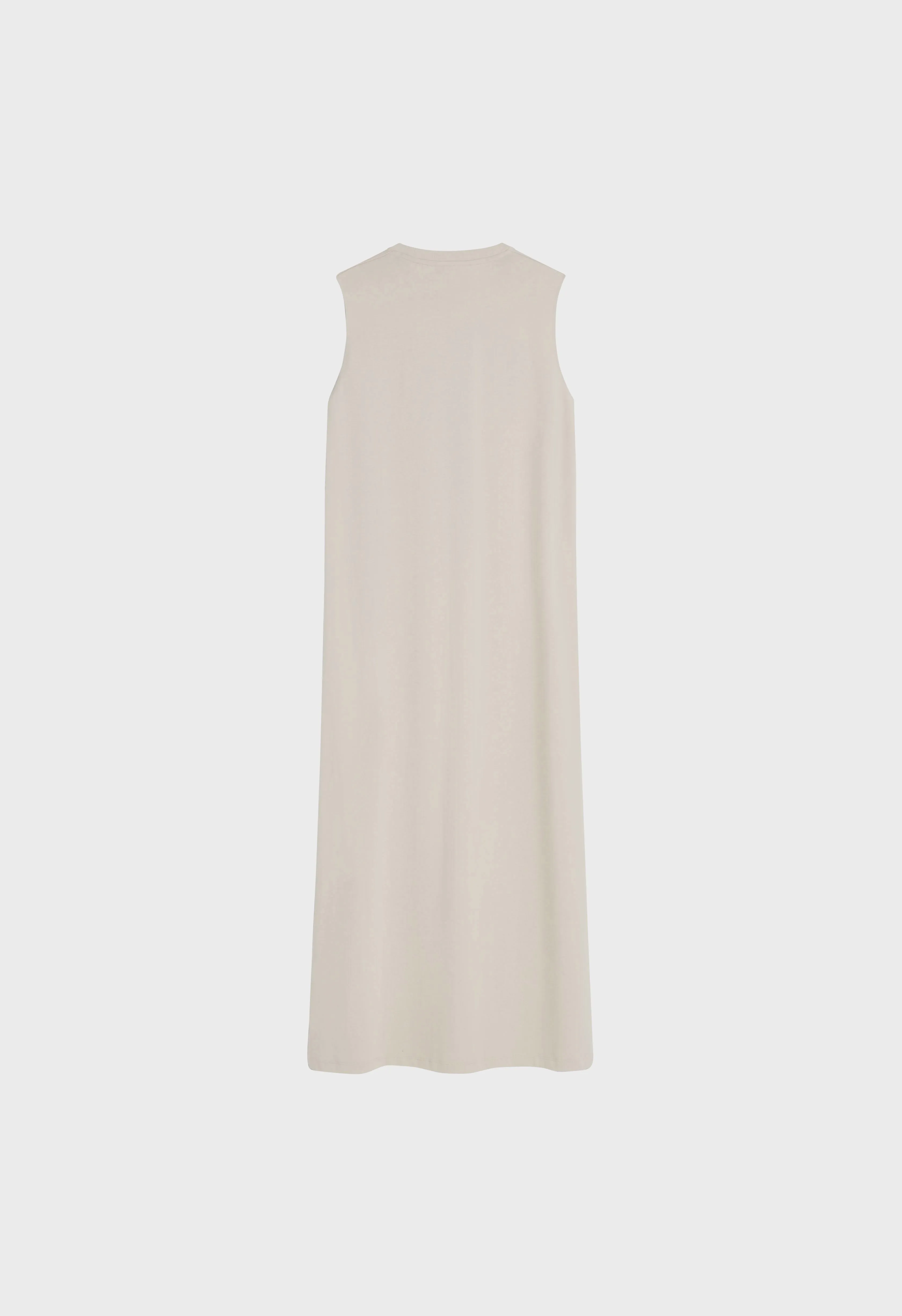 Cotton Sleeveless Dress | Soft Taupe
