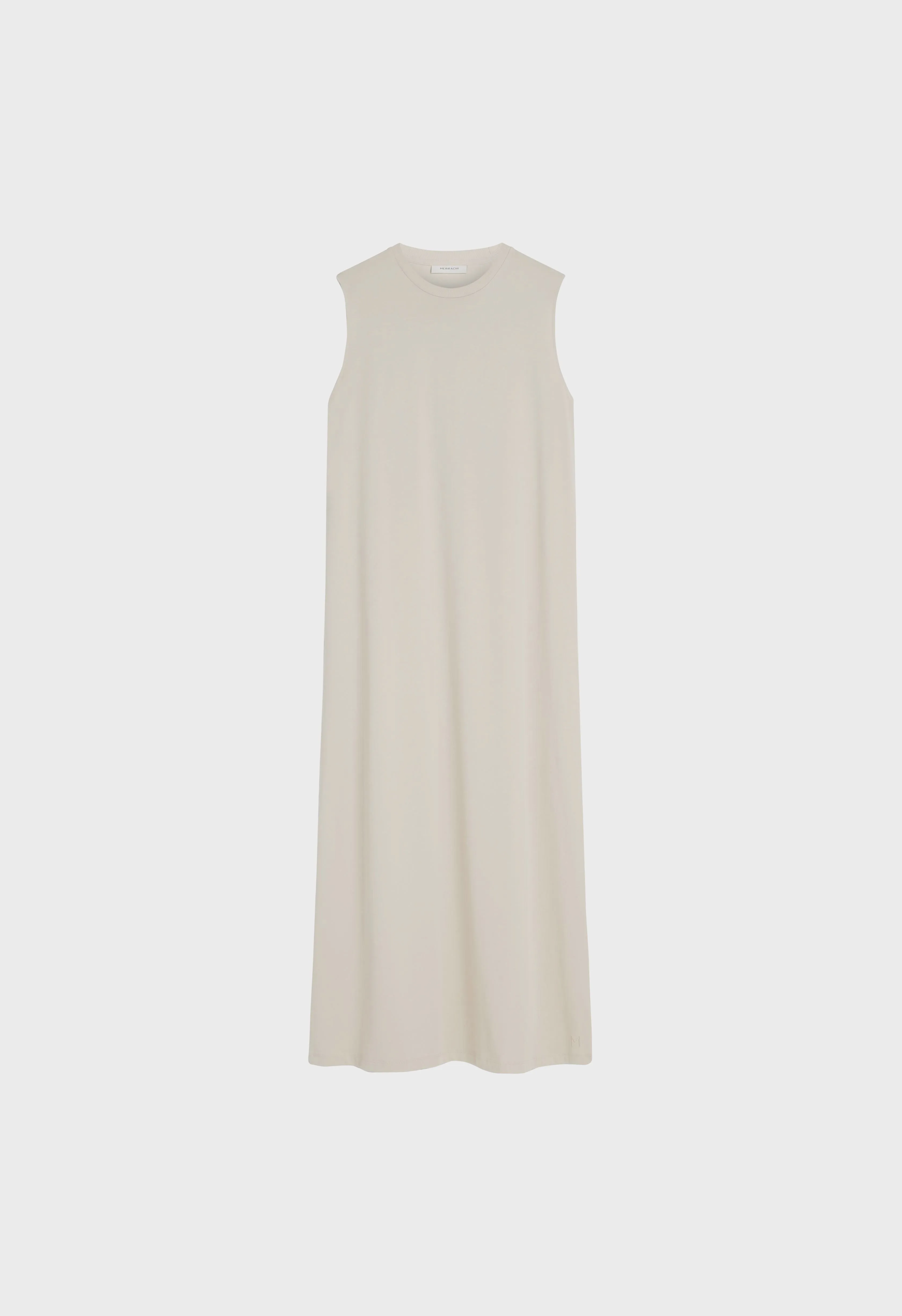 Cotton Sleeveless Dress | Soft Taupe