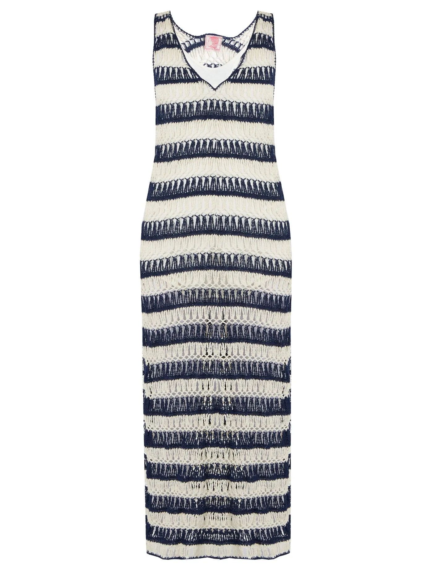 Crochet Sailor Bardot Maxi Dress
