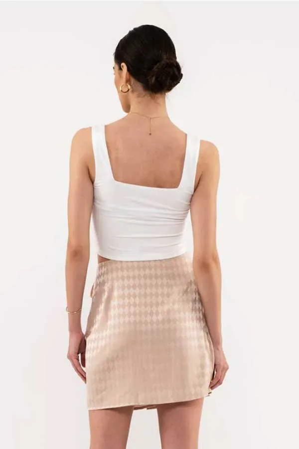 Cropped Square Neck Tank Top