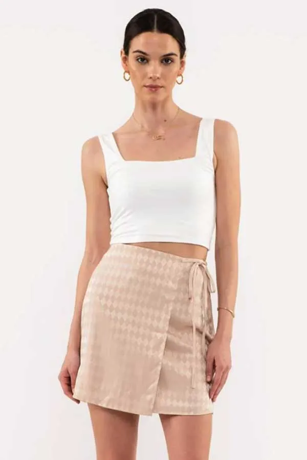 Cropped Square Neck Tank Top