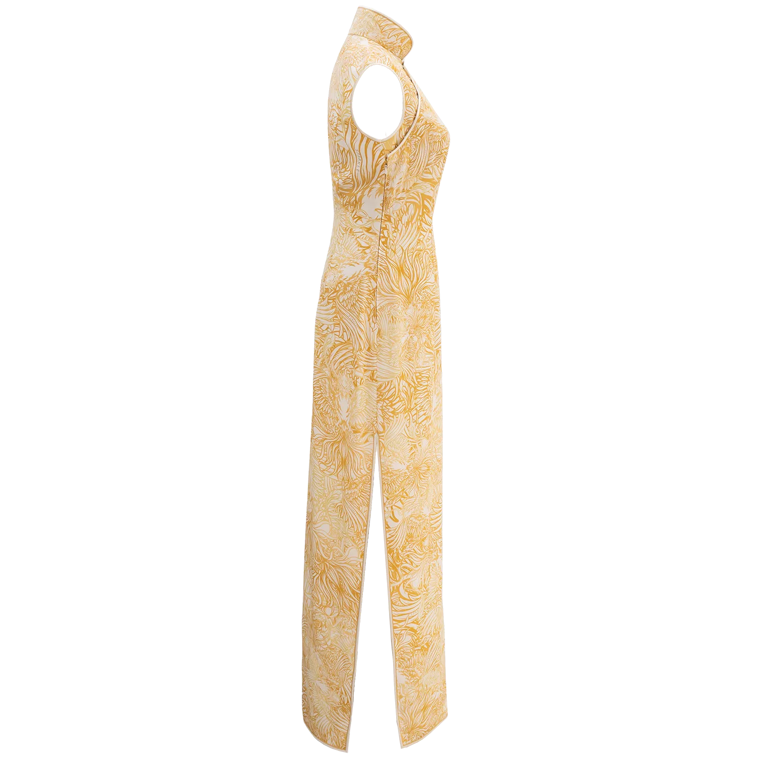 【CROWN JEWEL】100% Silk Cheongsam Wedding Gown (Sleeveless / Regular Fit) (嫁囍金紅)