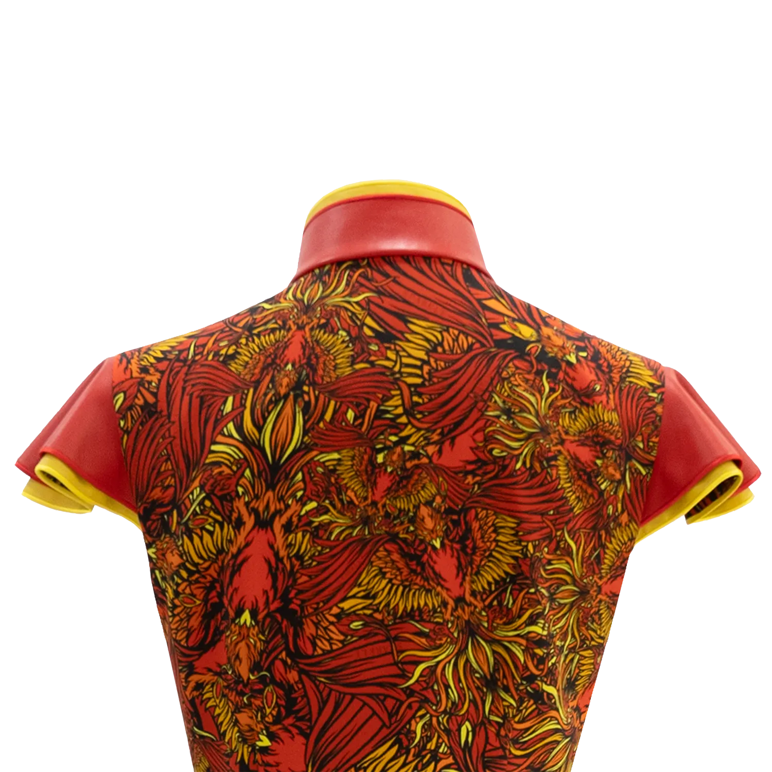 【CROWN JEWEL】100% Silk Wedding Cheongsam - Modern Qun Gua (Petal Sleeve / Regular Fit)(嫁囍金紅)