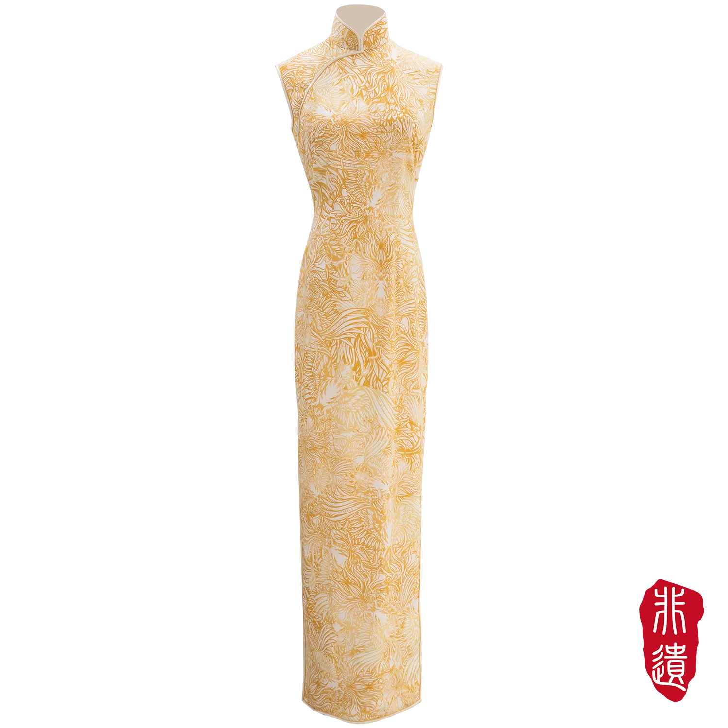 【CROWN JEWEL】Masterpiece Collection 100% Silk Cheongsam Wedding Gown (Sleeveless / Regular Fit)(嫁囍金紅)