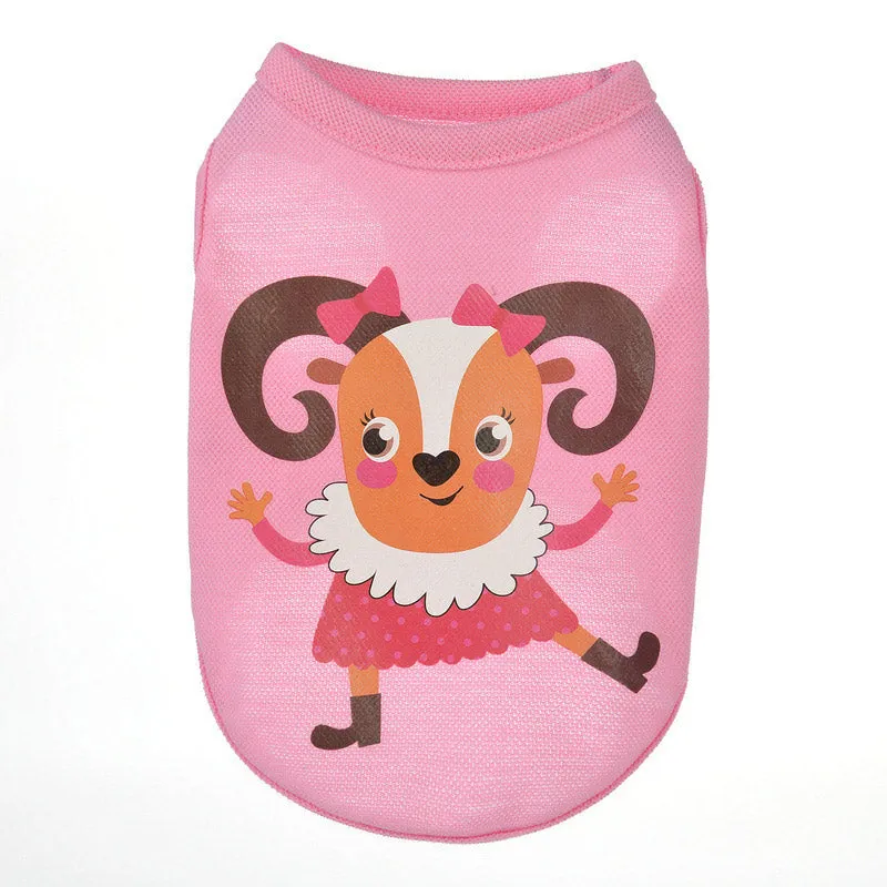Dancing Goat In Polka Dress Spring Small Dog Tank Top