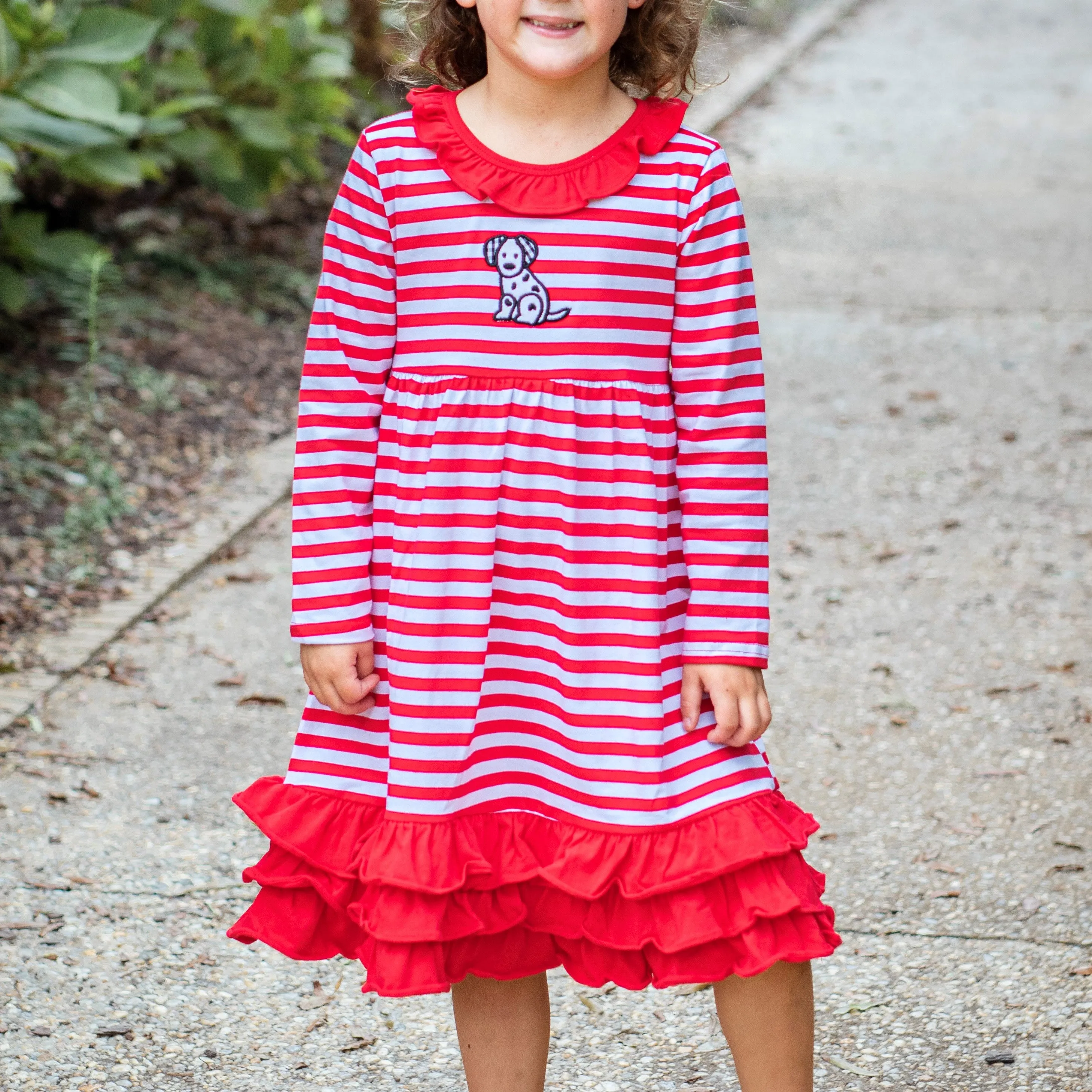 Dappled Dalmatian Dress, Red