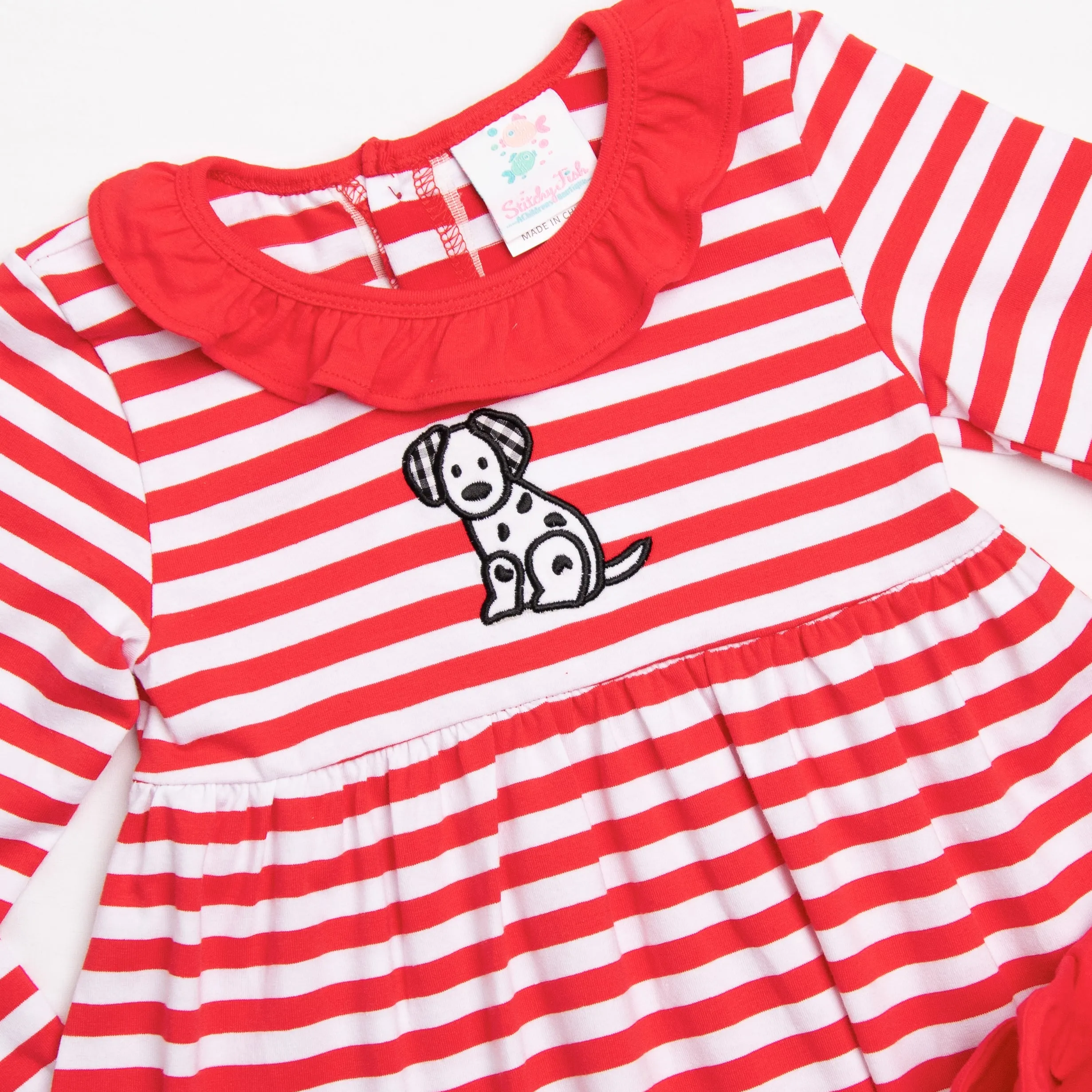 Dappled Dalmatian Dress, Red