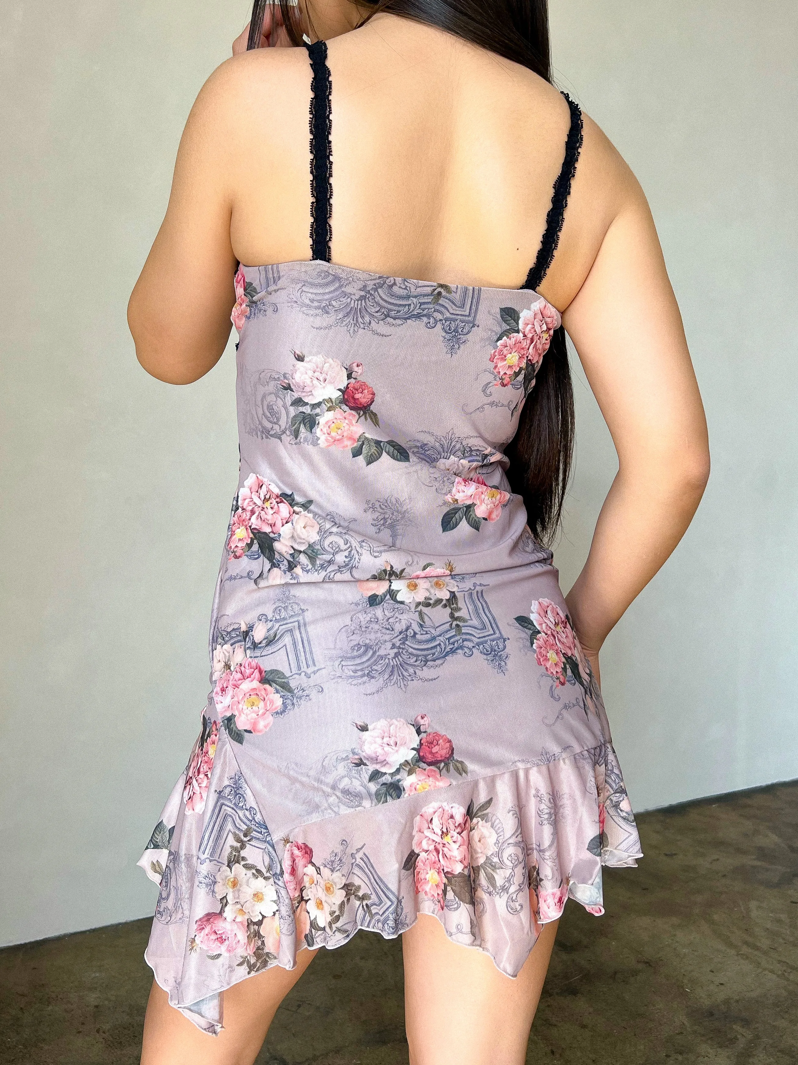 Dayna Flower Dress (Taupe)