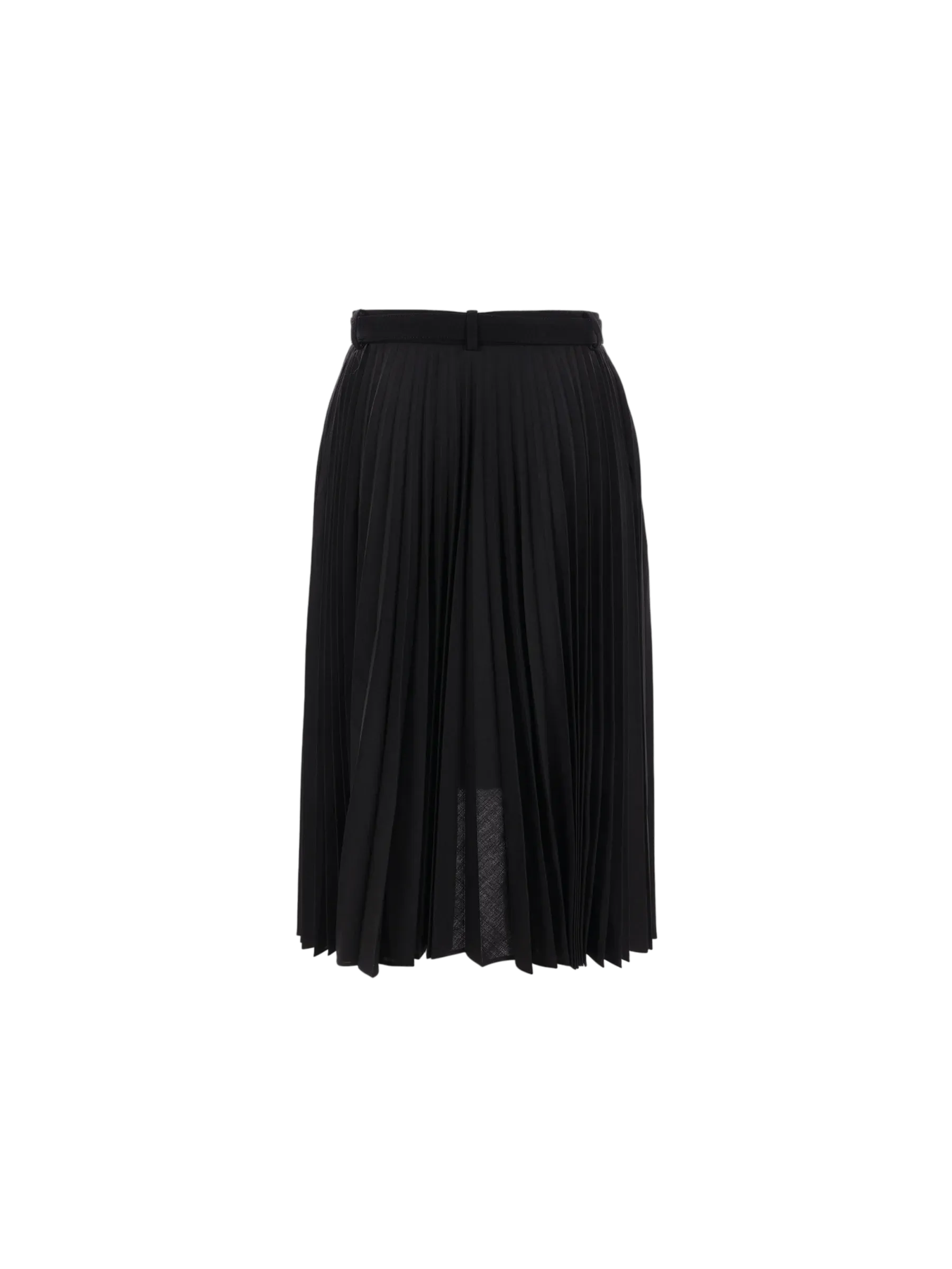 Destructured Wool Midi Skirt