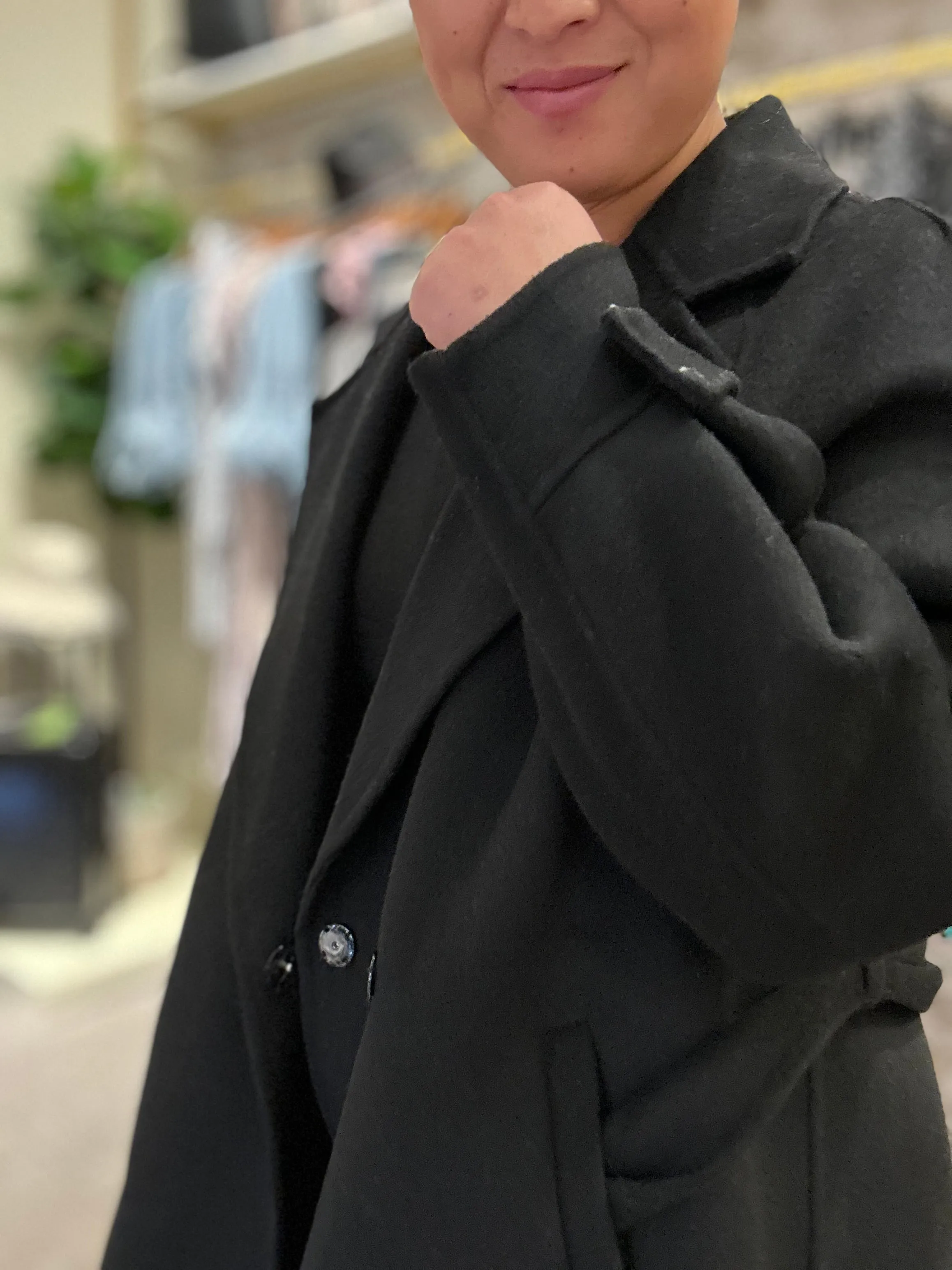 Double Face Wool Coat With Removbale Hood