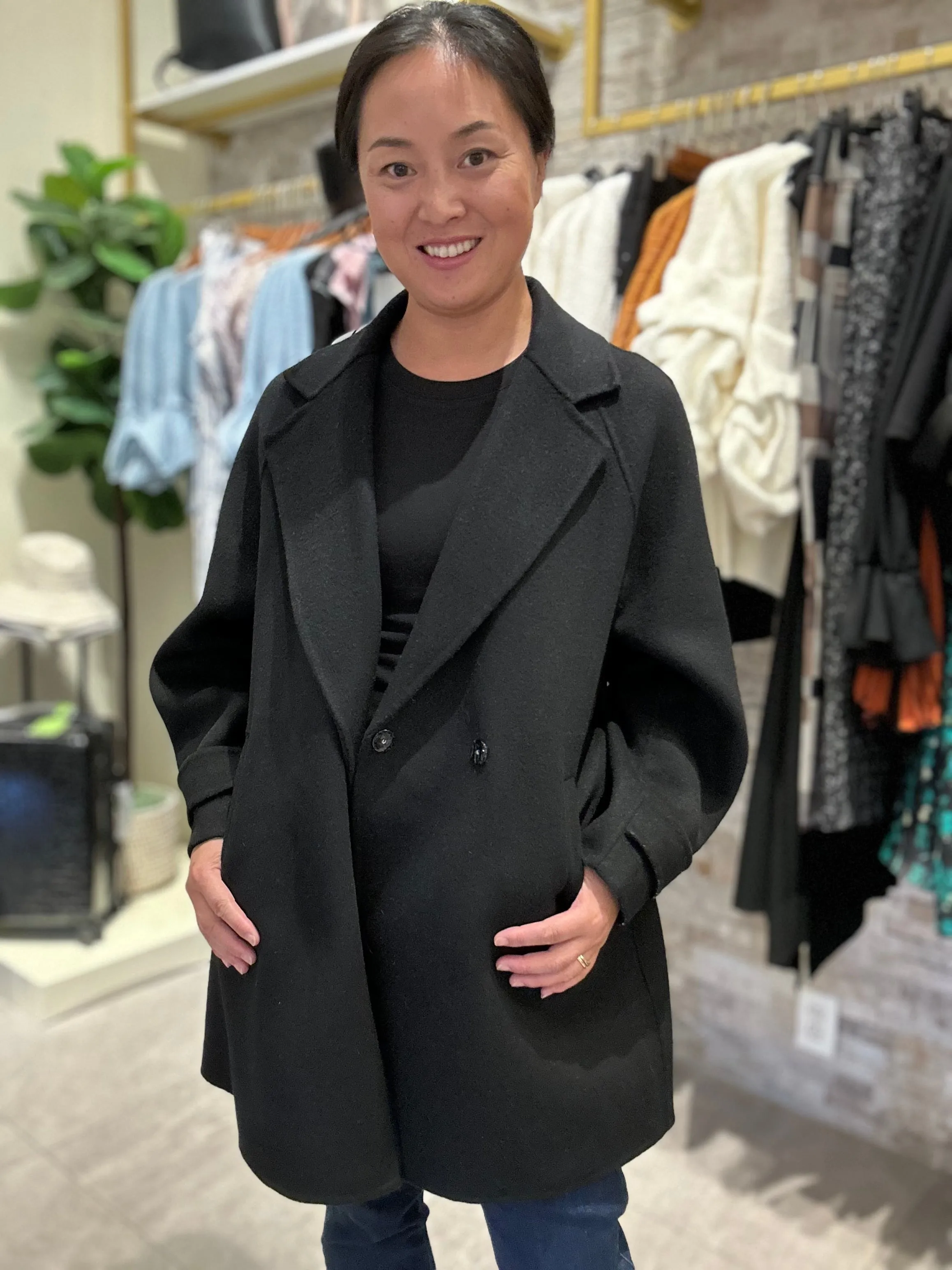 Double Face Wool Coat With Removbale Hood