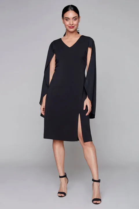 Dramatic Sleeves and Side Slit Dress