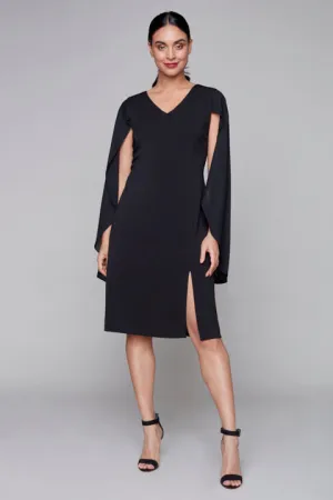 Dramatic Sleeves and Side Slit Dress