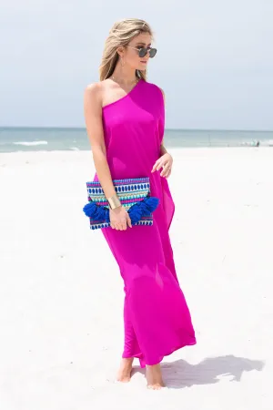 Dreaming Of Vacays Maxi Dress, Neon Berry