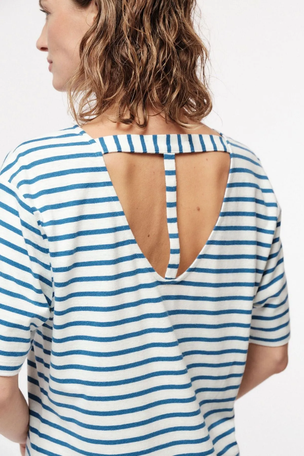 Dress with Stripes and Back Cutout Lanius
