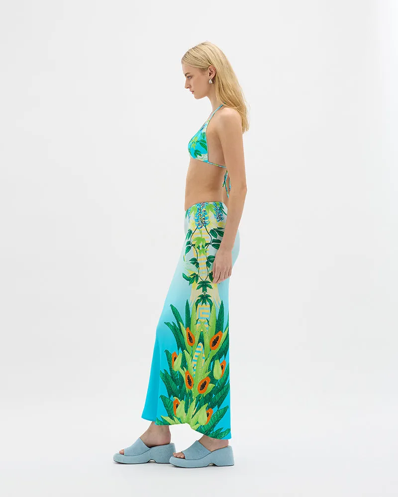 Eden Illustrated Maxi Skirt