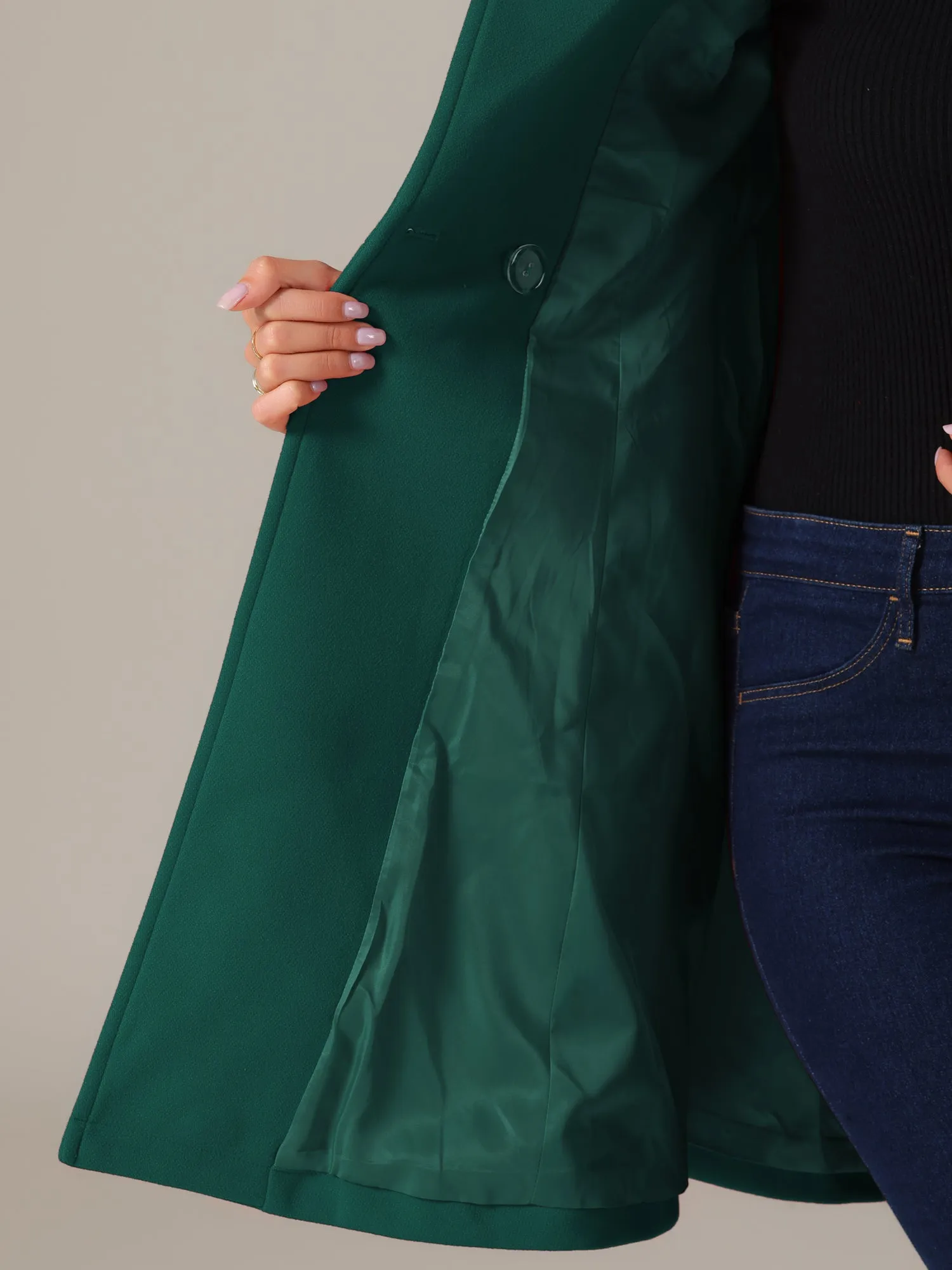 Elegant Overcoat Shawl Collar Single Winter Belted Long Coat
