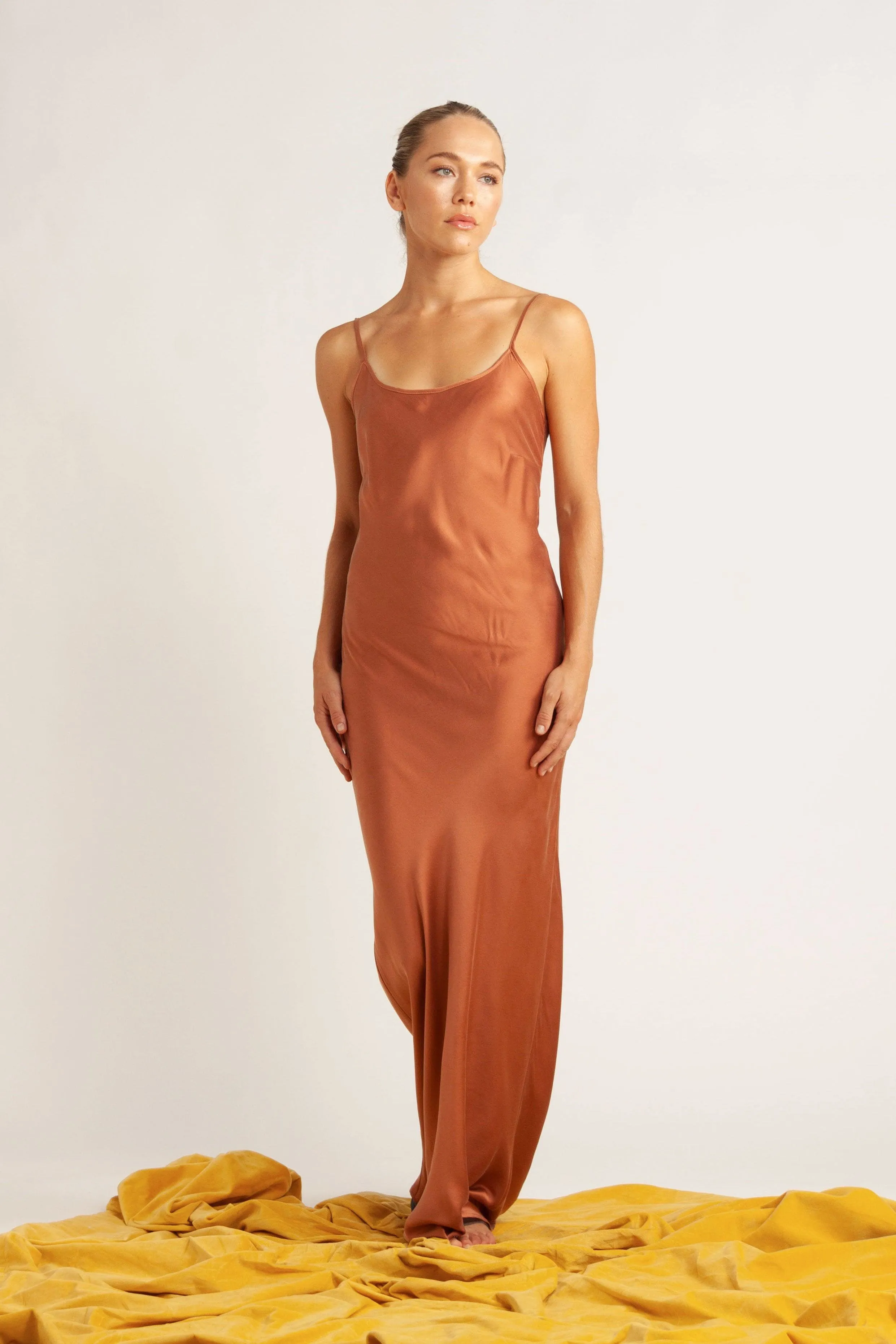 Essential Bias Washed Silk Maxi Slip