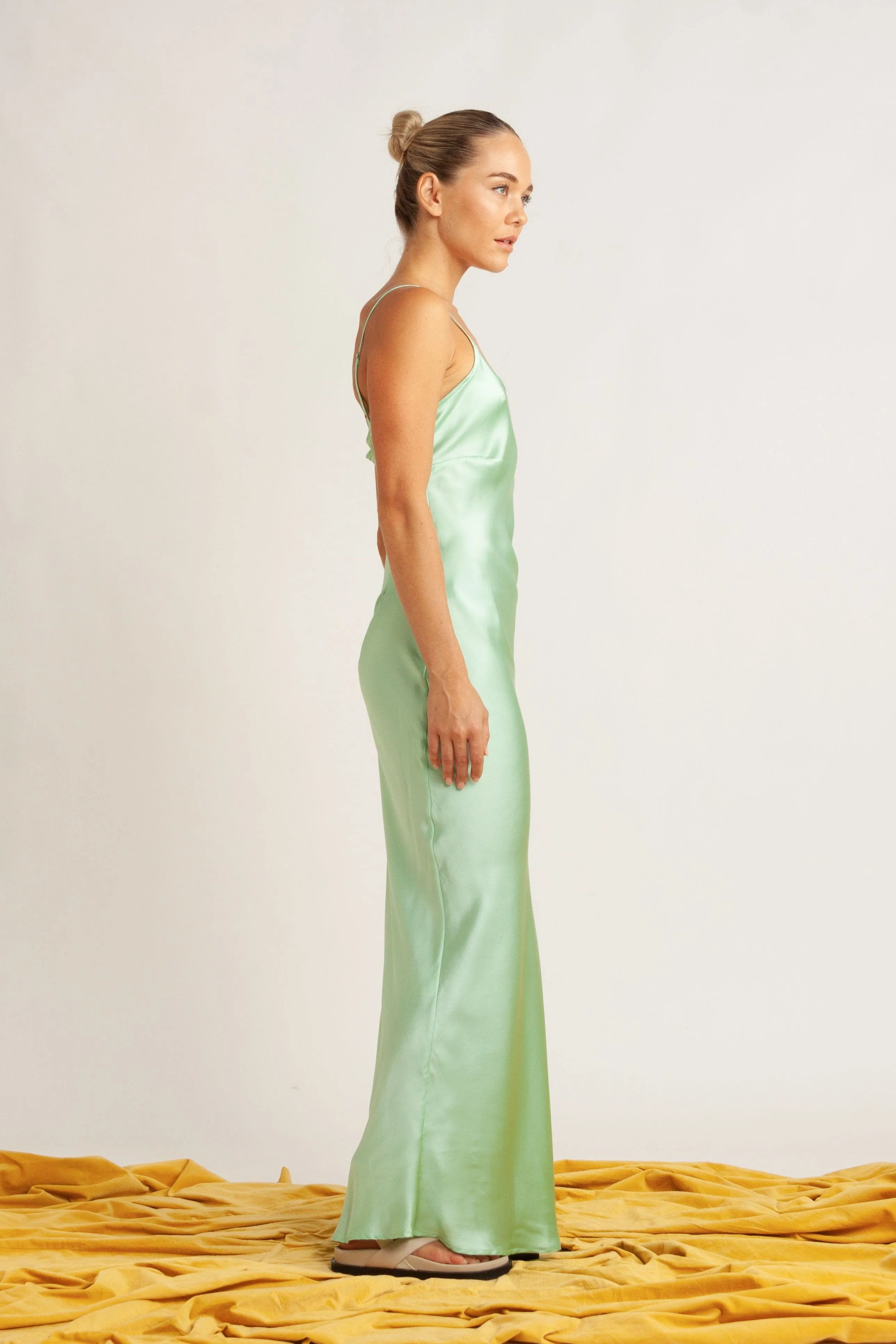 Essential Bias Washed Silk Maxi Slip