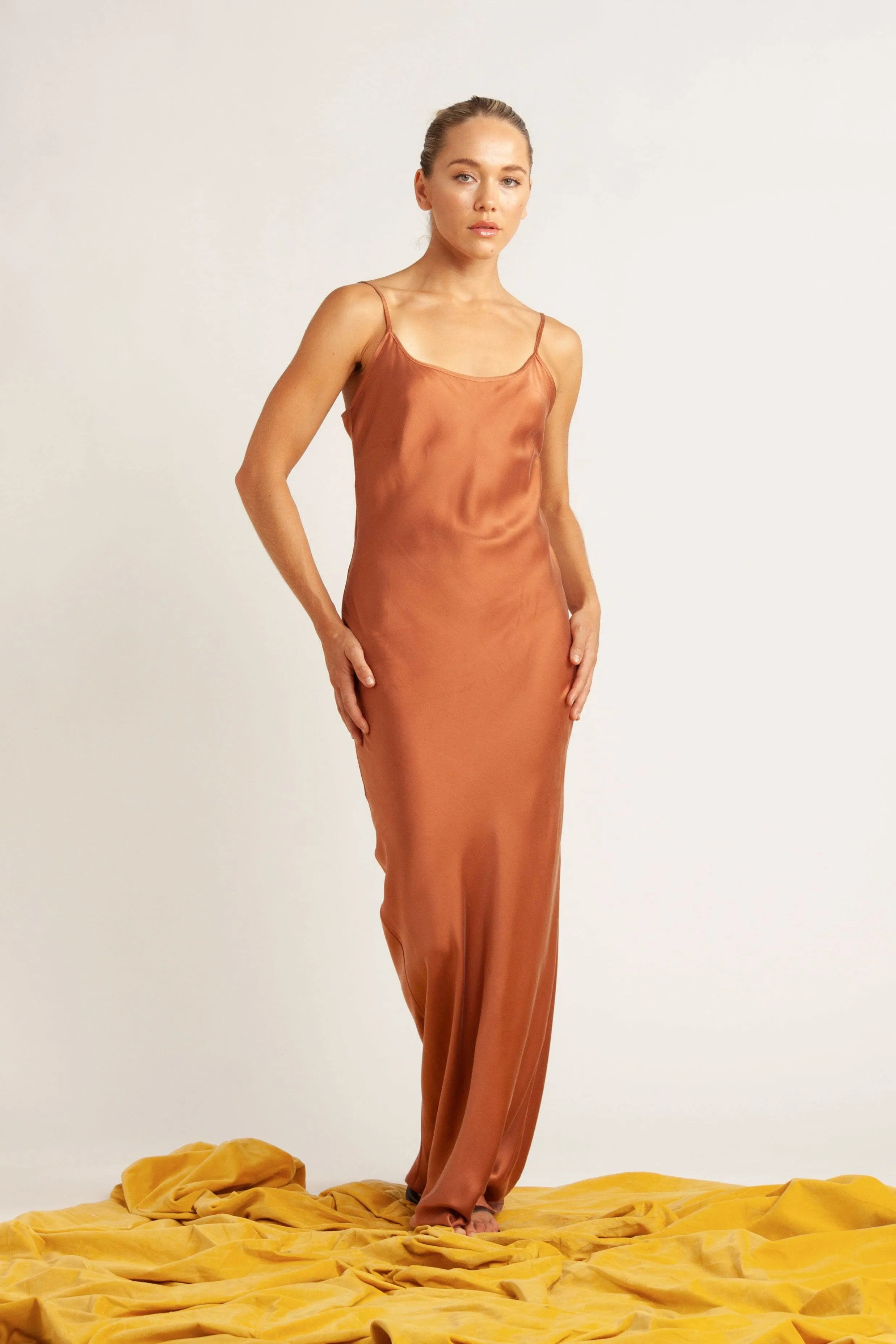 Essential Bias Washed Silk Maxi Slip
