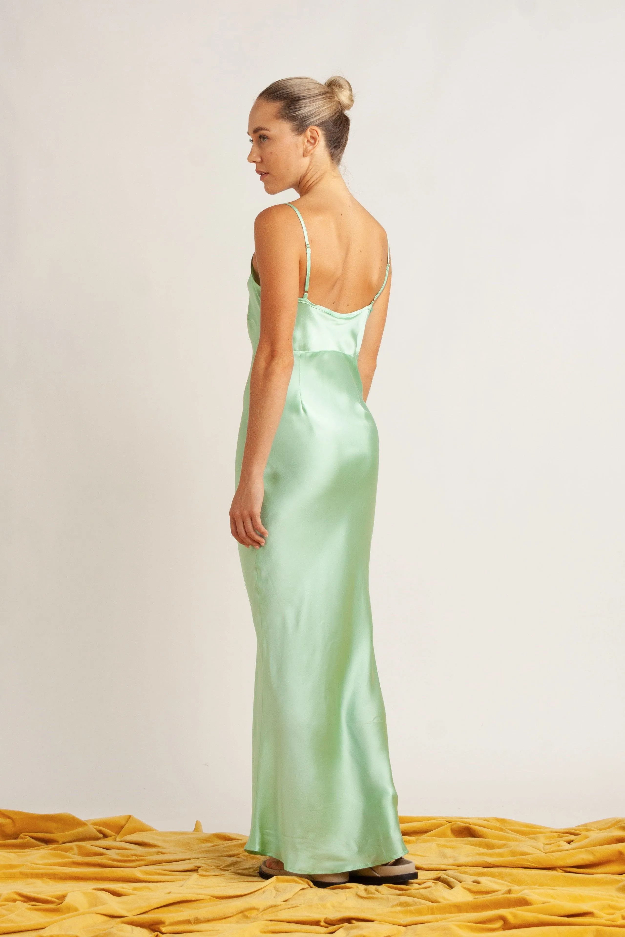 Essential Bias Washed Silk Maxi Slip