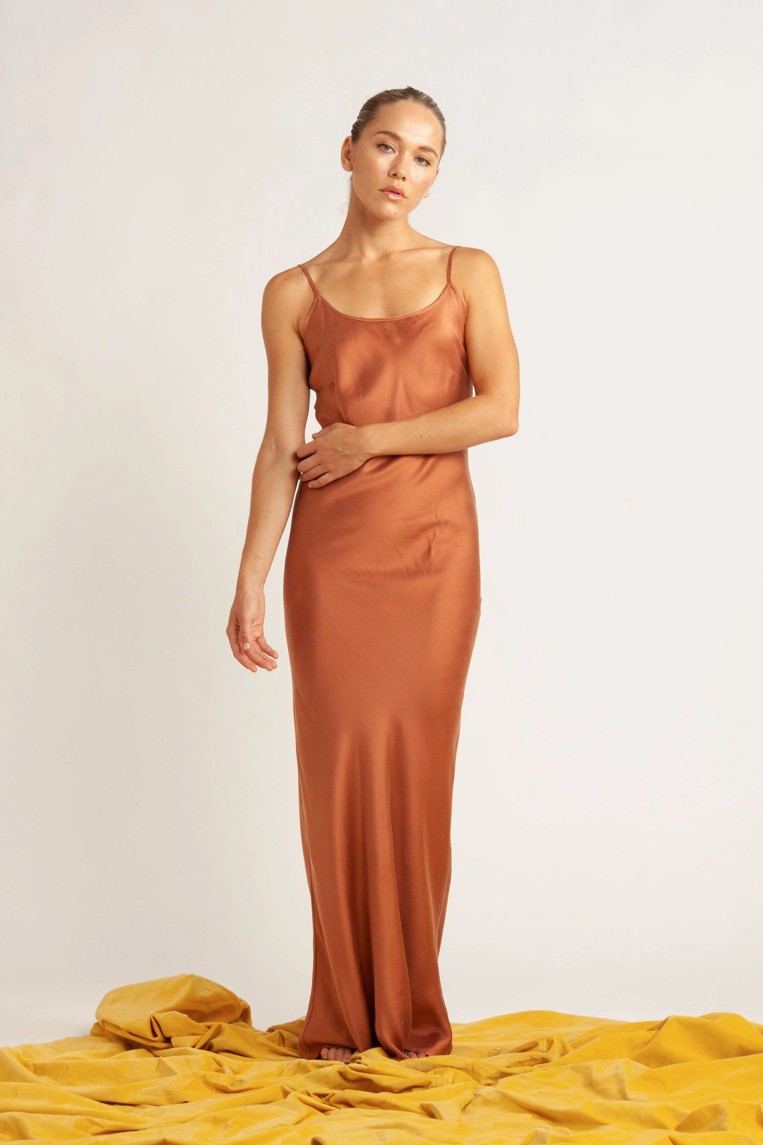 Essential Bias Washed Silk Maxi Slip