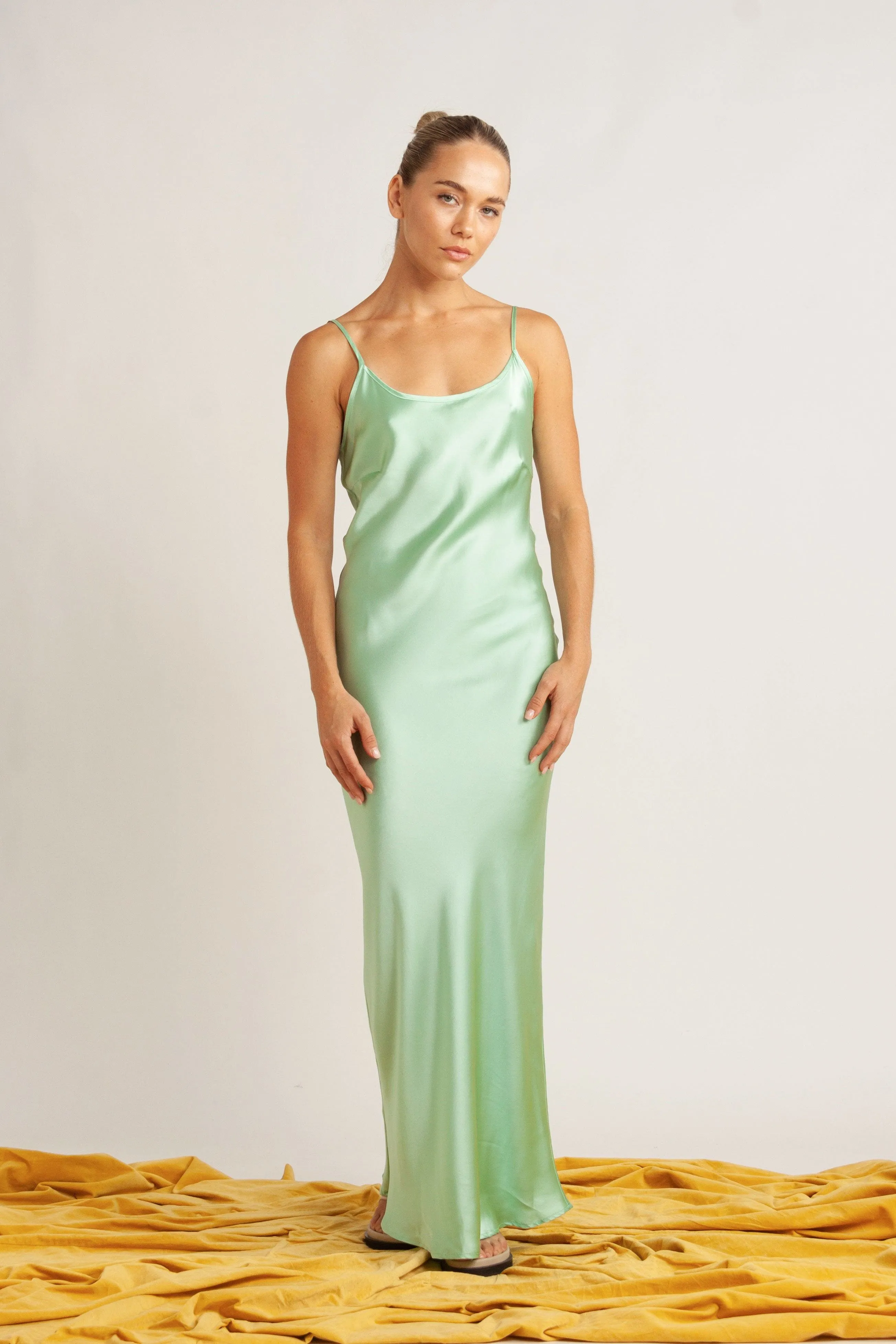 Essential Bias Washed Silk Maxi Slip