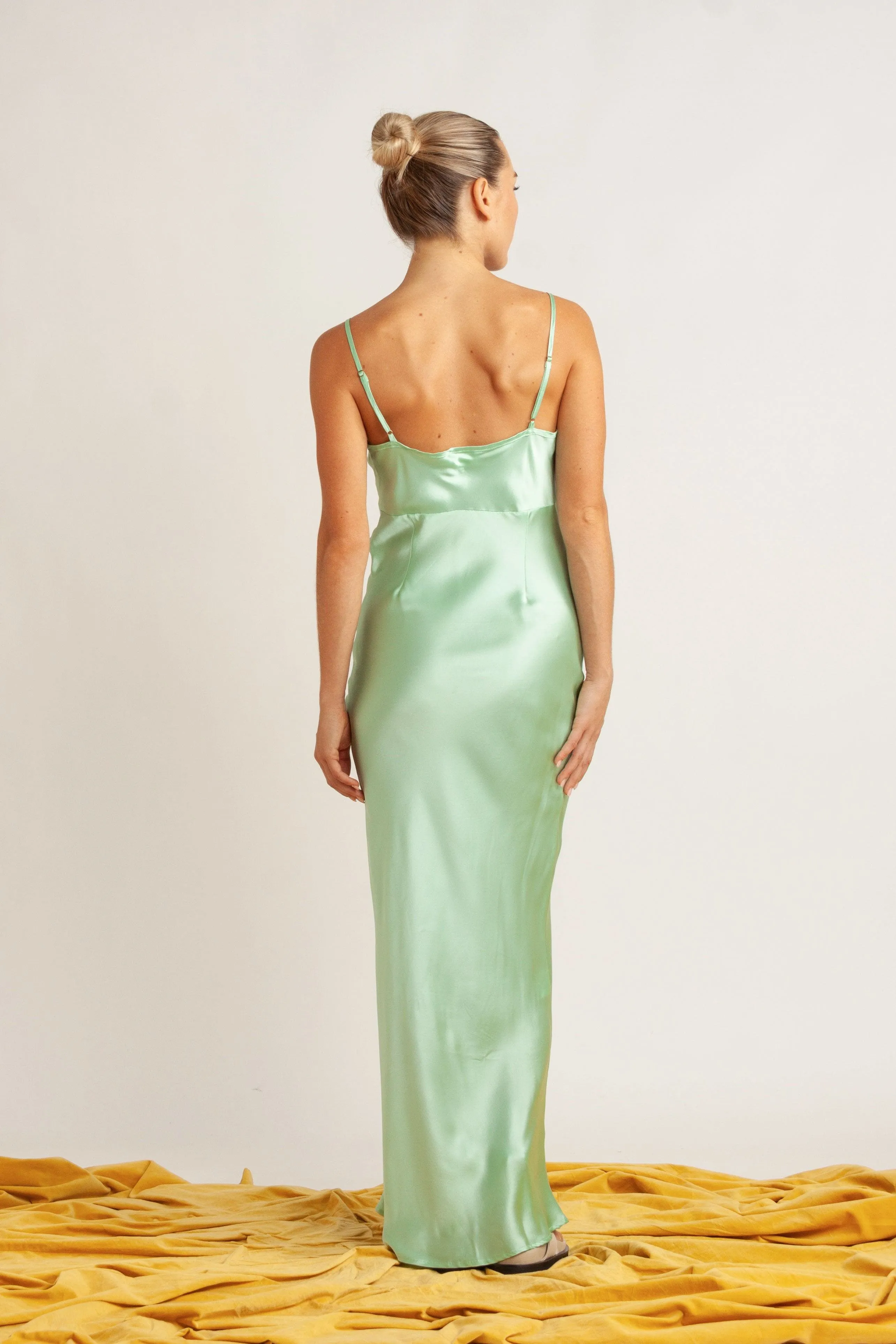 Essential Bias Washed Silk Maxi Slip